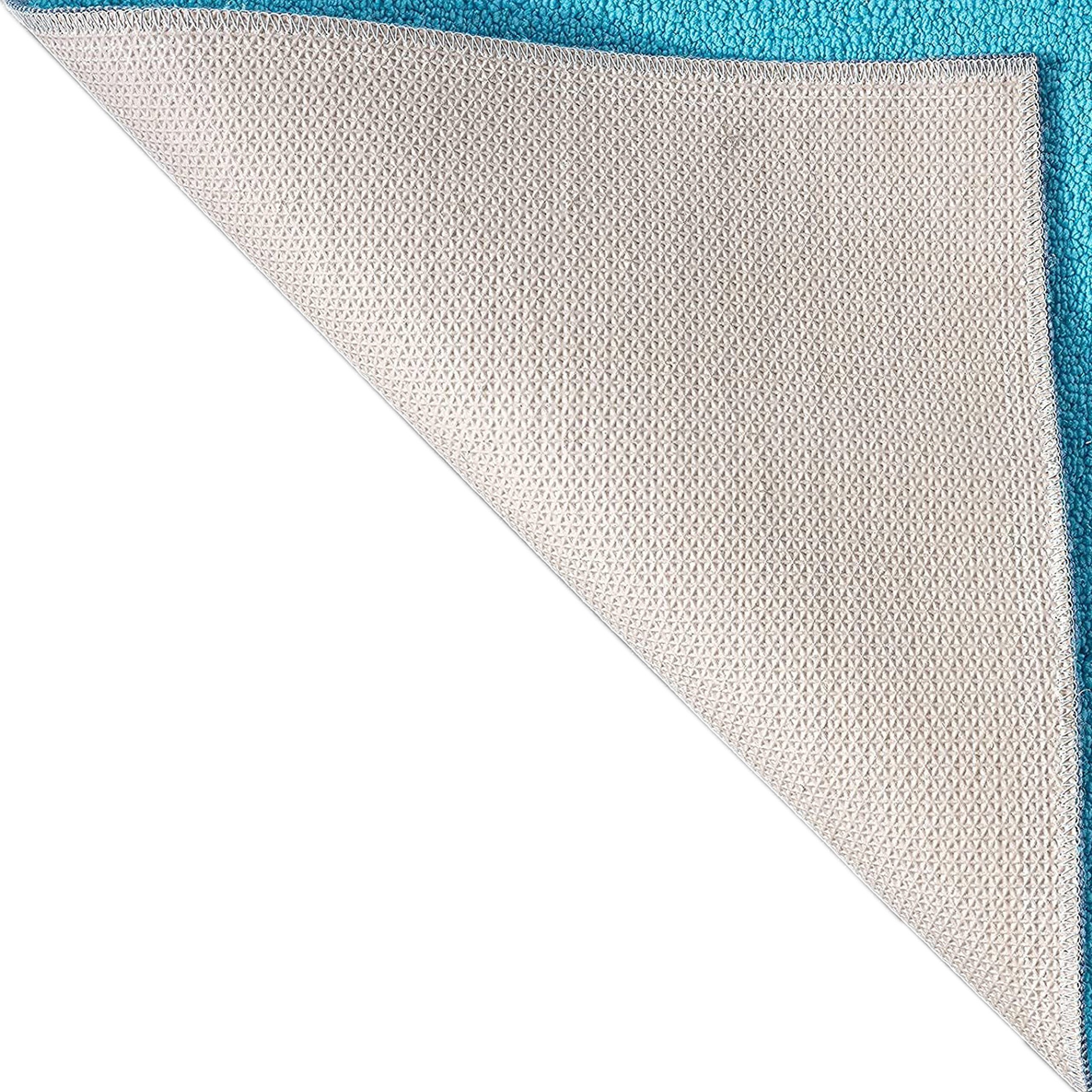 TeppichHome24 Teppich Kinderzimmer Weltkarten-Lernteppich mit Tieren in blau, rechteckig, Höhe: 7 mm