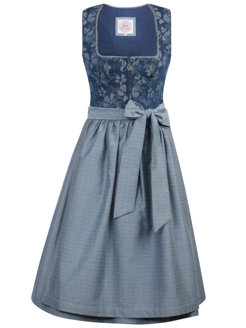 MarJo Dirndl Dirndl Gachenbach 65cm Länge vintage blue