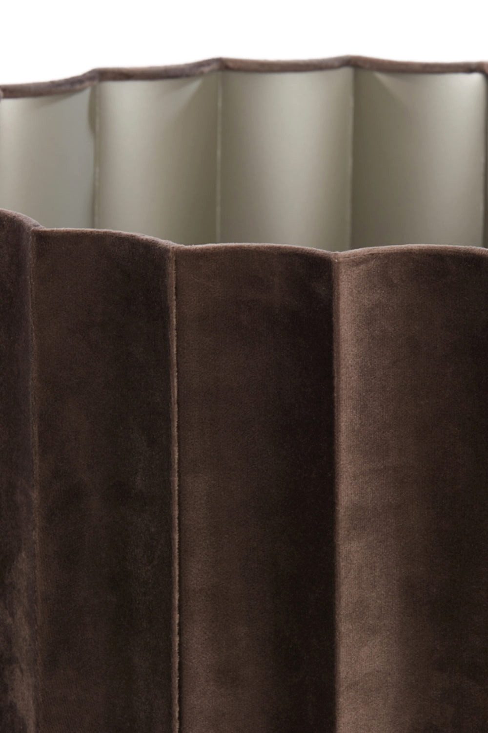 Dirk Davids Leuchten GmbH Lampenschirm Lampenschirm Zylinder in Velours Samt dunkel Braun 40-40-25cm