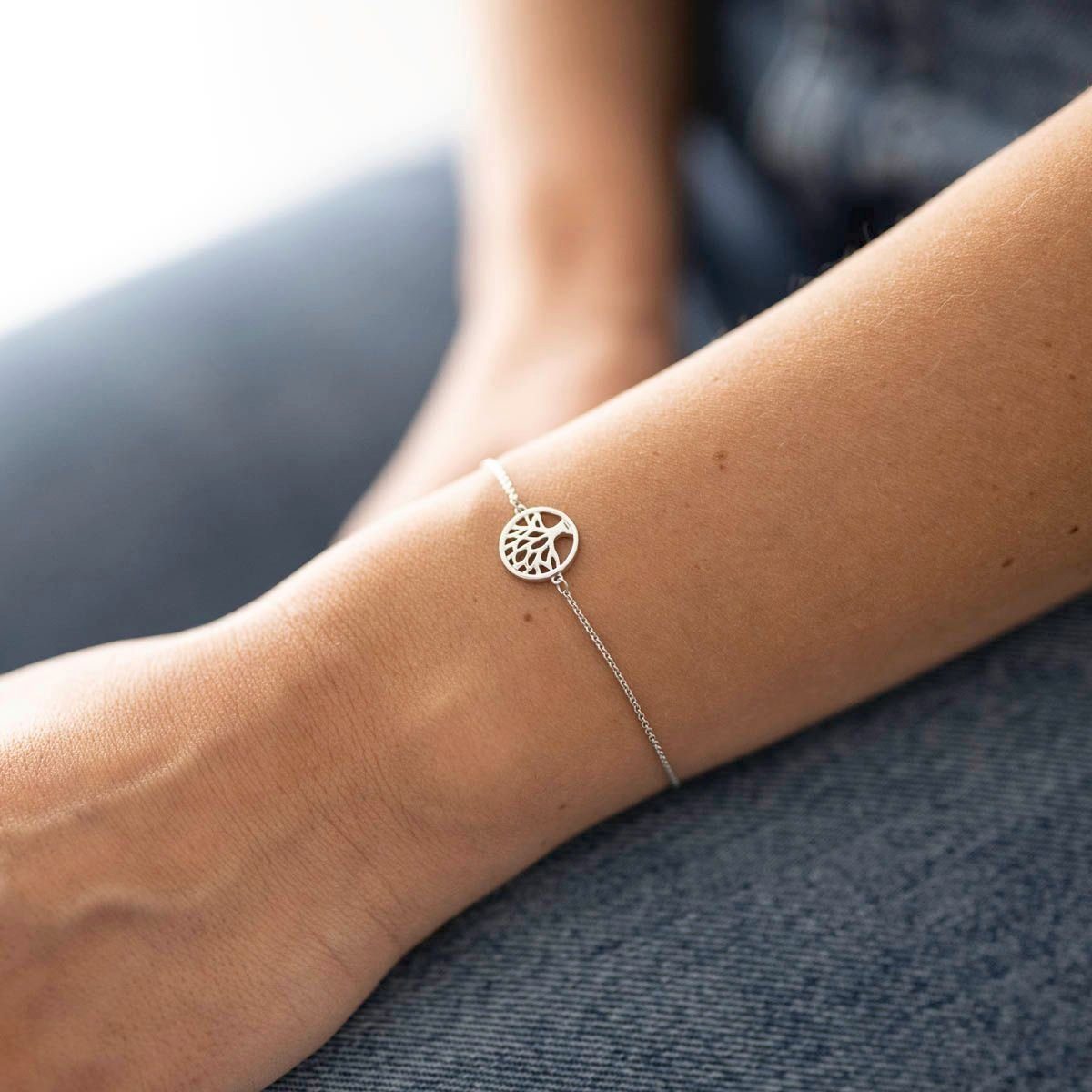 Materia Armkette Damen Lebensbaum Silber 16-19,5cm SA-146, 925 Sterling Sil günstig online kaufen