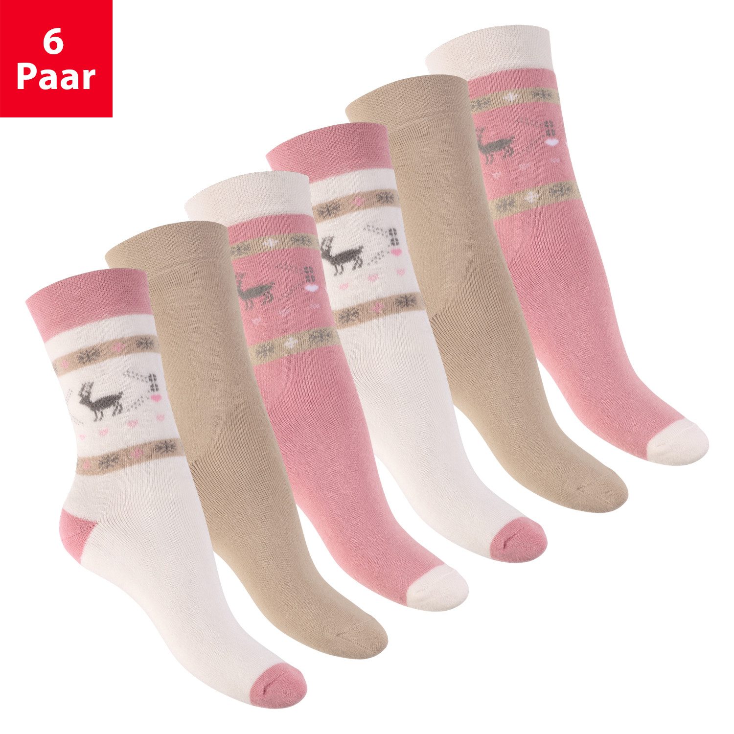 Footstar Thermosocken Damen Wintersocken (6 Paar) Warme Vollfrottee Thermo günstig online kaufen