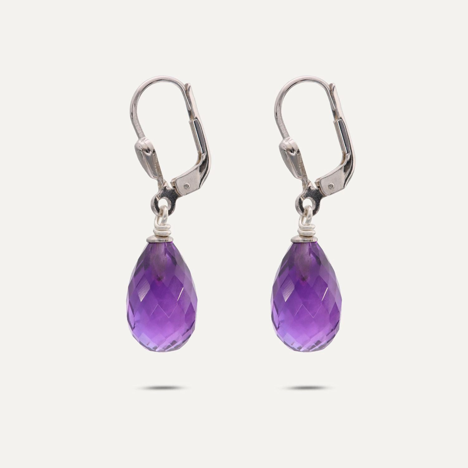 Sogni d'oro Paar Ohrhänger mit Amethyst, Silber 925
