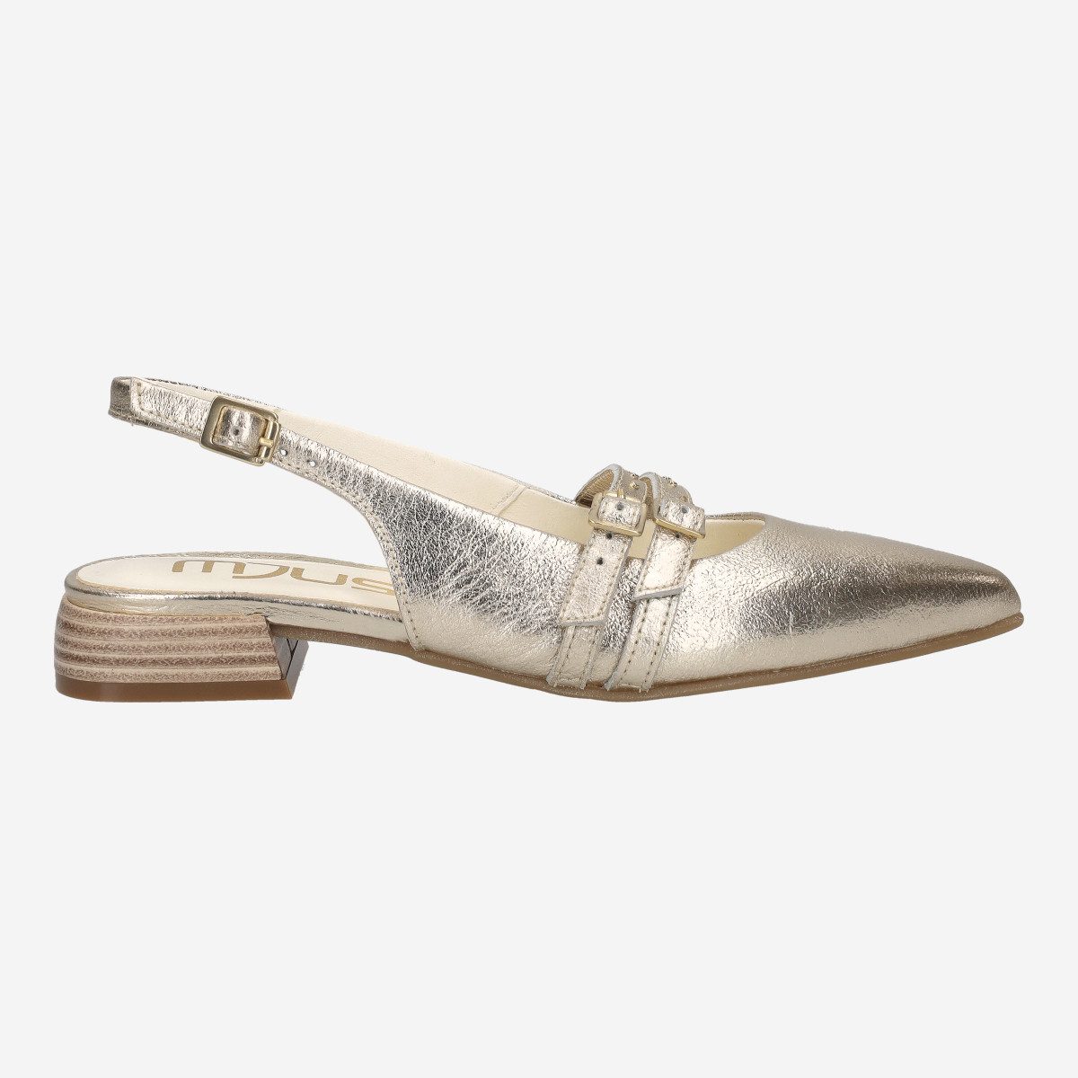 MJUS T98117 6311 PLATINO, Peeptoes & Slingpumps in Gold für Damen Peeptoepumps