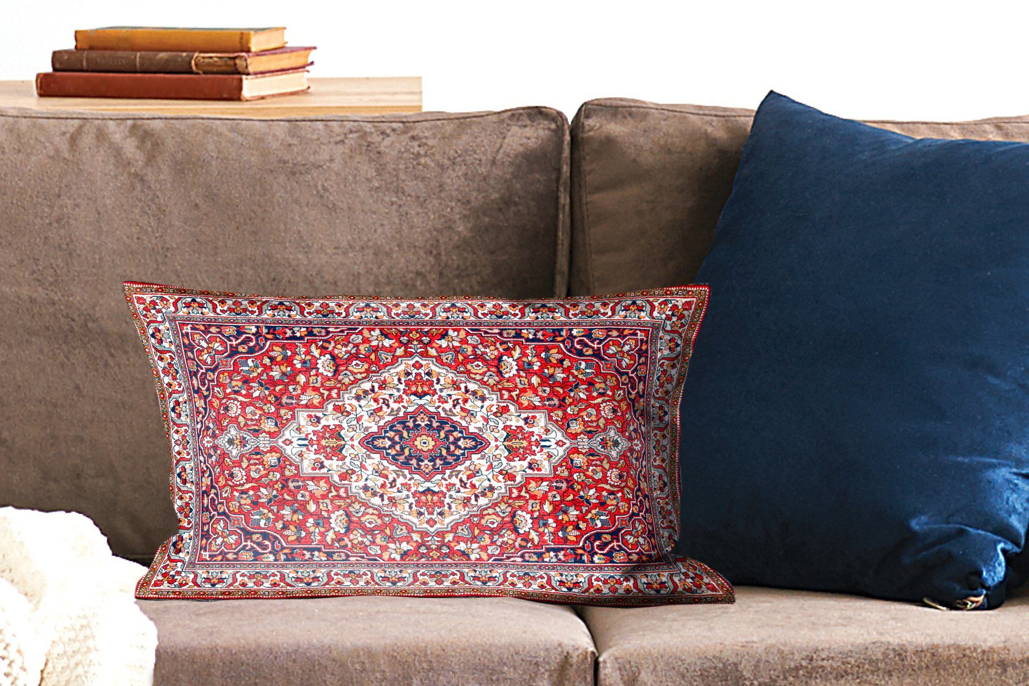 Dekokissen Teppiche Füllung, Muster Dekoration, MuchoWow Zierkissen, Rot, mit Teppiche Schlafzimmer - Dekokissen Wohzimmer - - Persische