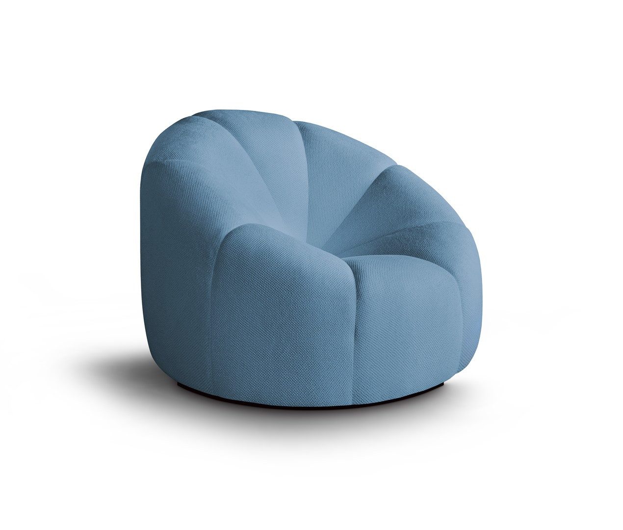 Beautysofa Loungeset Moderner stilvoller Drehstuhl + Schemel Loft, (Stoff:Bubble), B:100/H:70/T:70cm