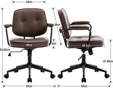 WAHSON OFFICE CHAIRS Bürostuhl Ledbezug Schreibtischstuhl höhenverstellbar