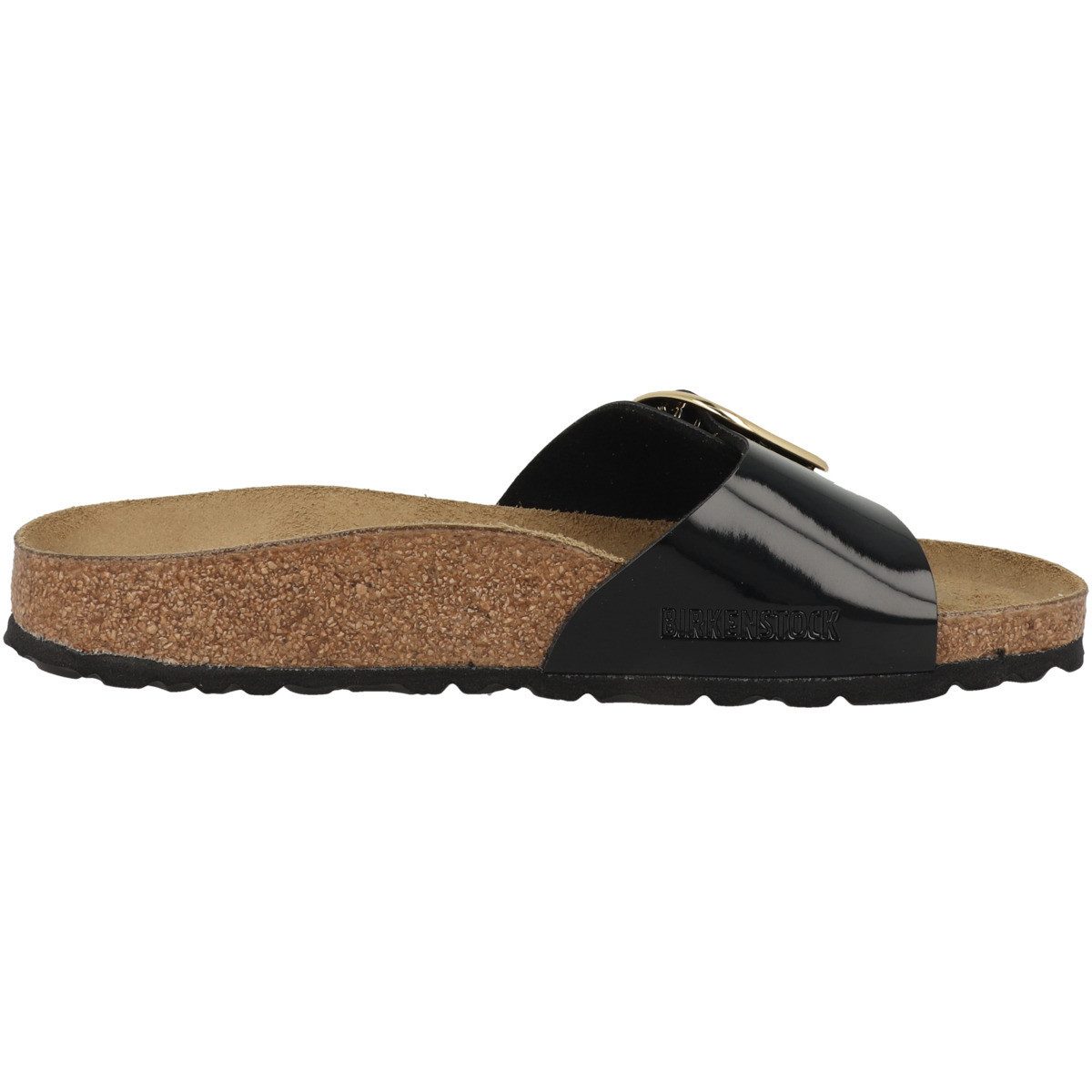 Birkenstock Madrid Big Buckle Birko-Flor Patent schmal Damen Pantolette Hausschuhe, Sandaletten, Mules, Pantoffeln, Slipper