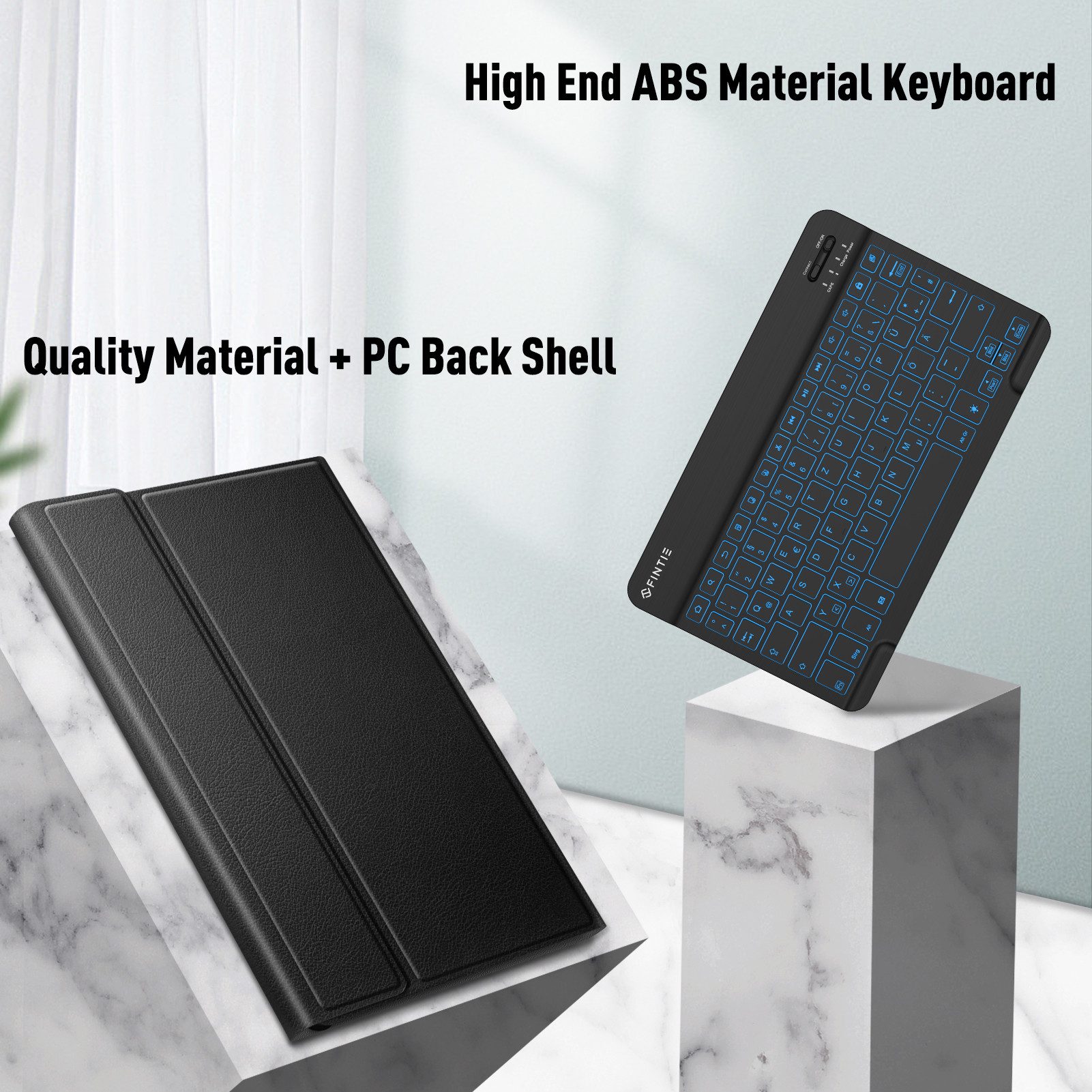 Fintie Hülle für Samsung Galaxy Tab A11+ Plus 11" 2025/Tab A9+ Plus 11'' 2023 Tablet-Tastatur (Cover mit Abnehmbarer QWERTZ Layout Hintergrundbeleuchtung Tastat – Bild 5 von 5