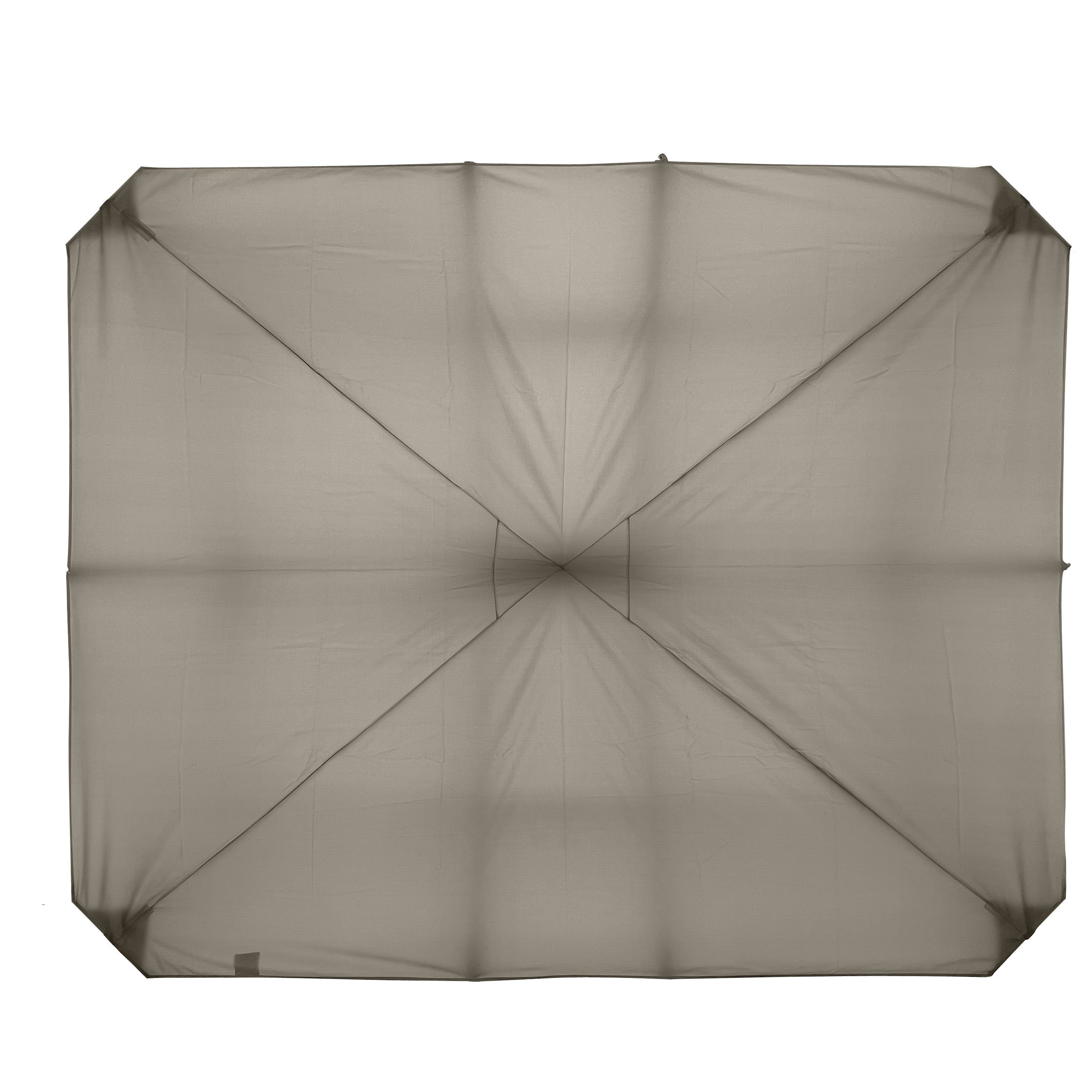 Leco Sonnensegel Sonnenschutzsegel lichtgrau für PROFI-Pavillon 3,65x3 m *, (1-tlg), 100% Polyester, ca. 180g/m² lichtgrau, Schnapphaken verzinkt