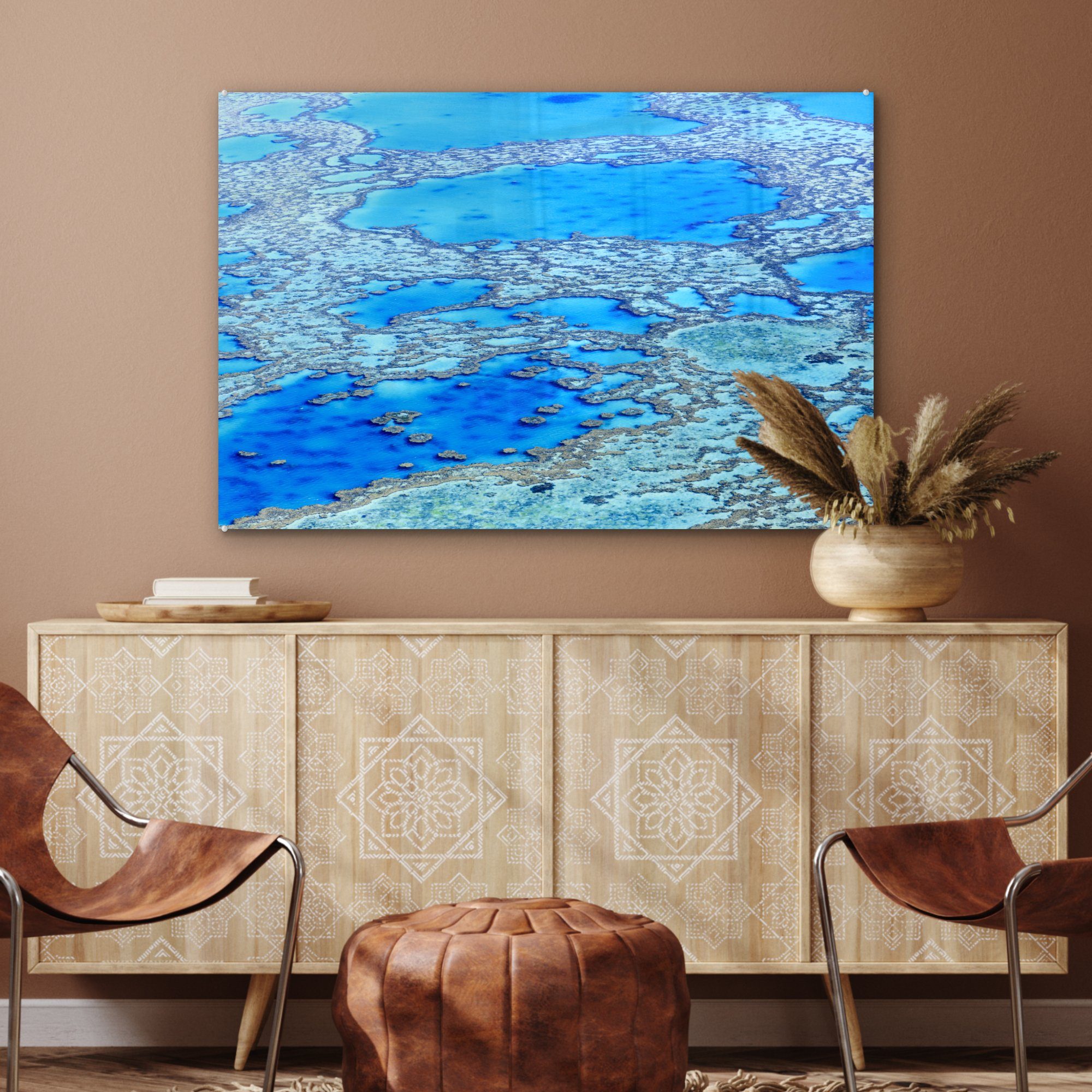 St), Islands & Acrylglasbilder der an Barrier Whitsunday (1 Schlafzimmer Great MuchoWow in, Küste Acrylglasbild Reef Wohnzimmer Ein der