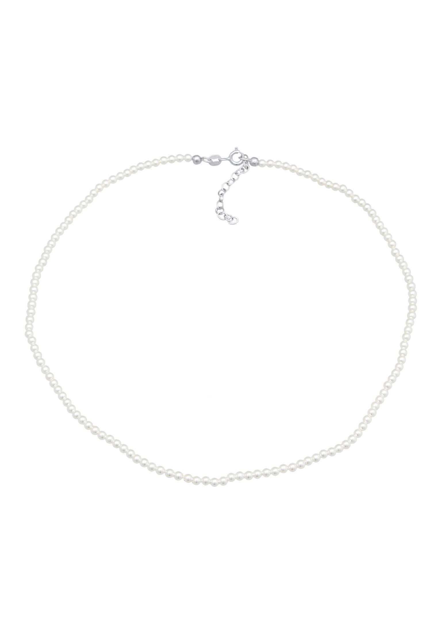 Elli Perlenkette Choker Muschelkernperlen 925 Silber