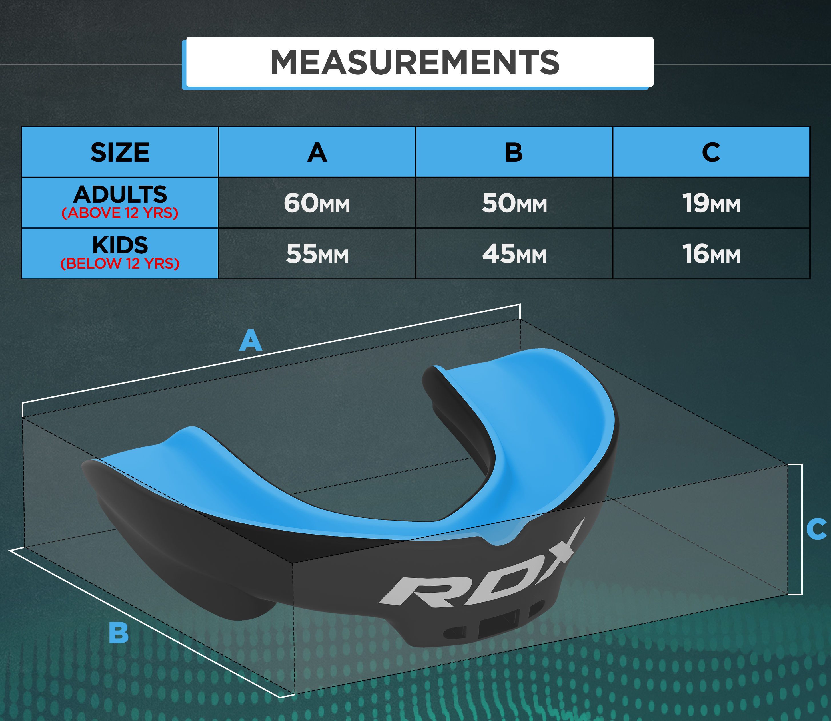 RDX Sports Zahnschutz RDX Gum Shield Boxen MMA Mundschutz Kickboxen Mundstück, Mundschutz