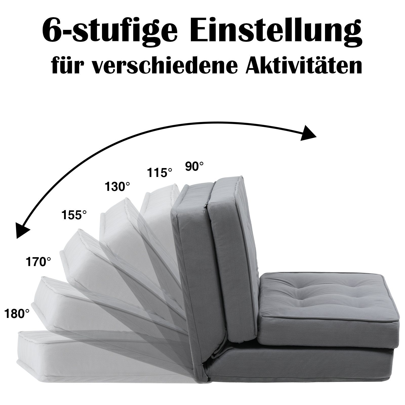 COMHOMA Kindersofa Schlafsofa Bodensofa Klappbar Bodensessel günstig online kaufen