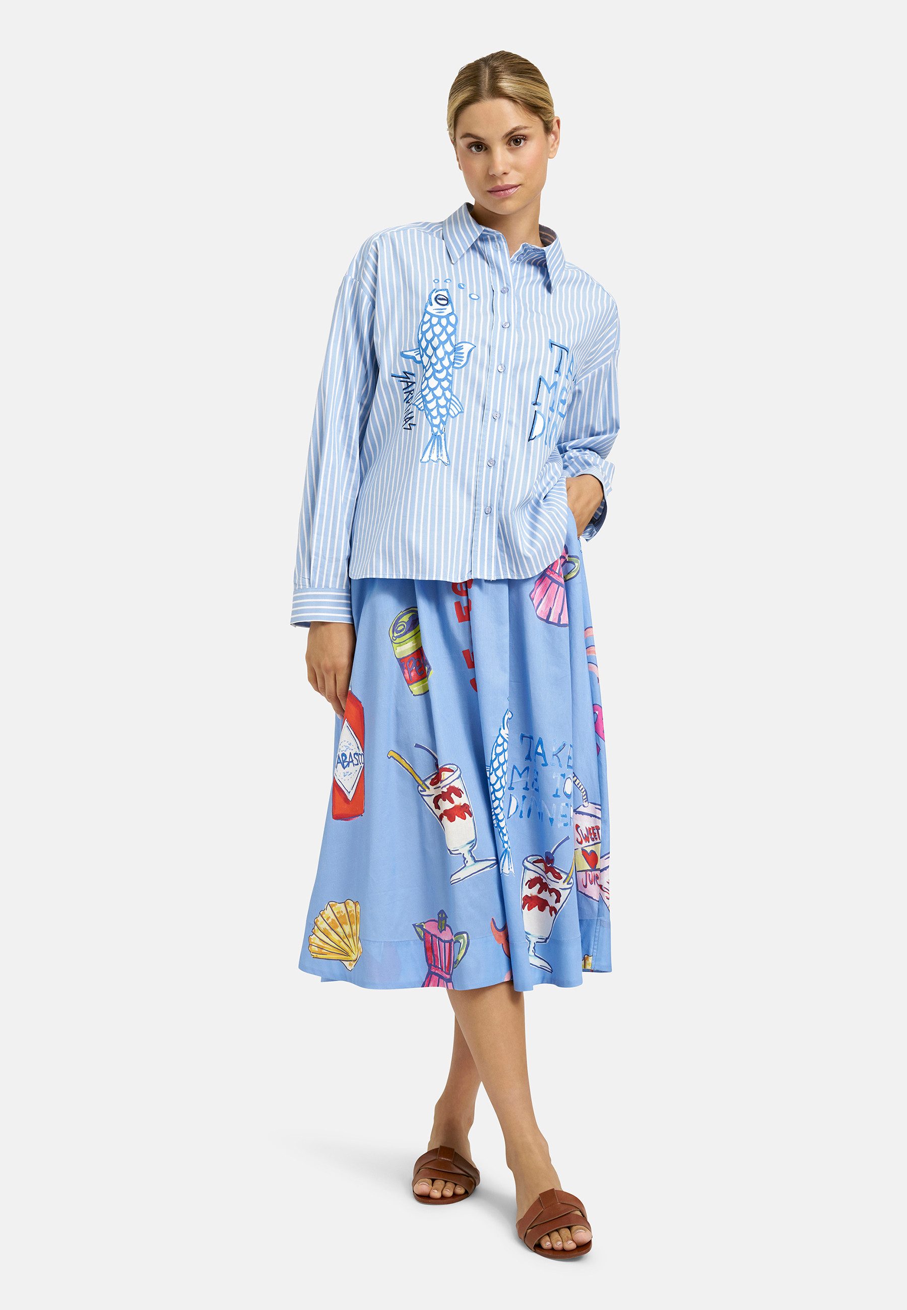 Milano Italy Langarmbluse mit Baumwolle