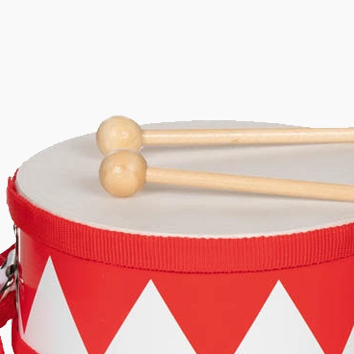 goki Spielzeug-Musikinstrument Trommel, rot, (Spar-Set, 3 tlg., packung), Instrument für die musikalische Früherziehung