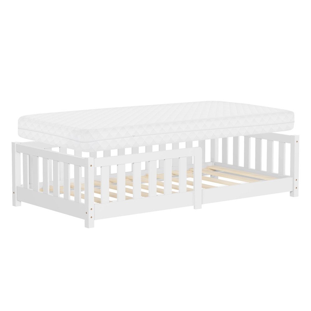 ML-DESIGN Spielbett Bodenbett Holzbett mit Lattenrost & Rausfallschutz Juge günstig online kaufen