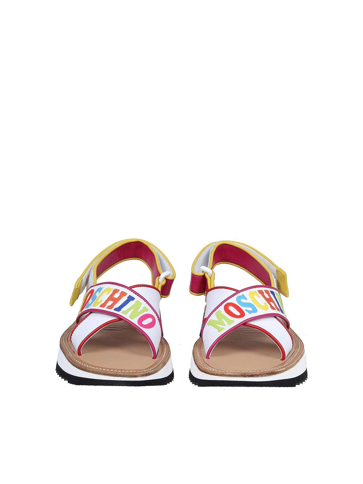 Moschino MOSCHINO SANDAL LOD. RO MZ9/35 OLONA BIA MULTICOLOURS Damen Sandale Klettverschluss, Logoprägung