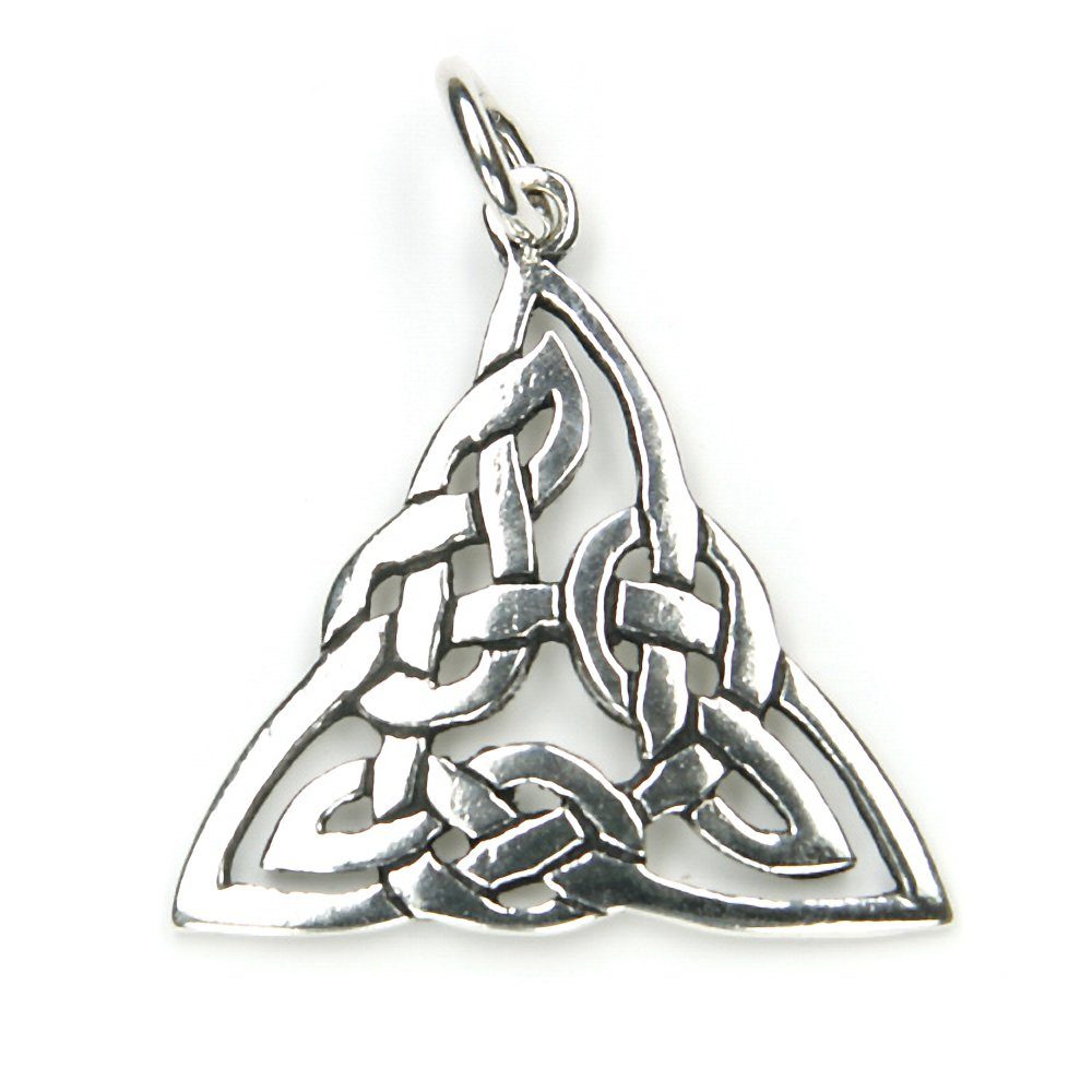 Sterling für Silberschmuck Dreieck Silber 925 2,9cm NKlaus 925 Kettenanhänger Damen Kettenanhänger Keltische, Silber