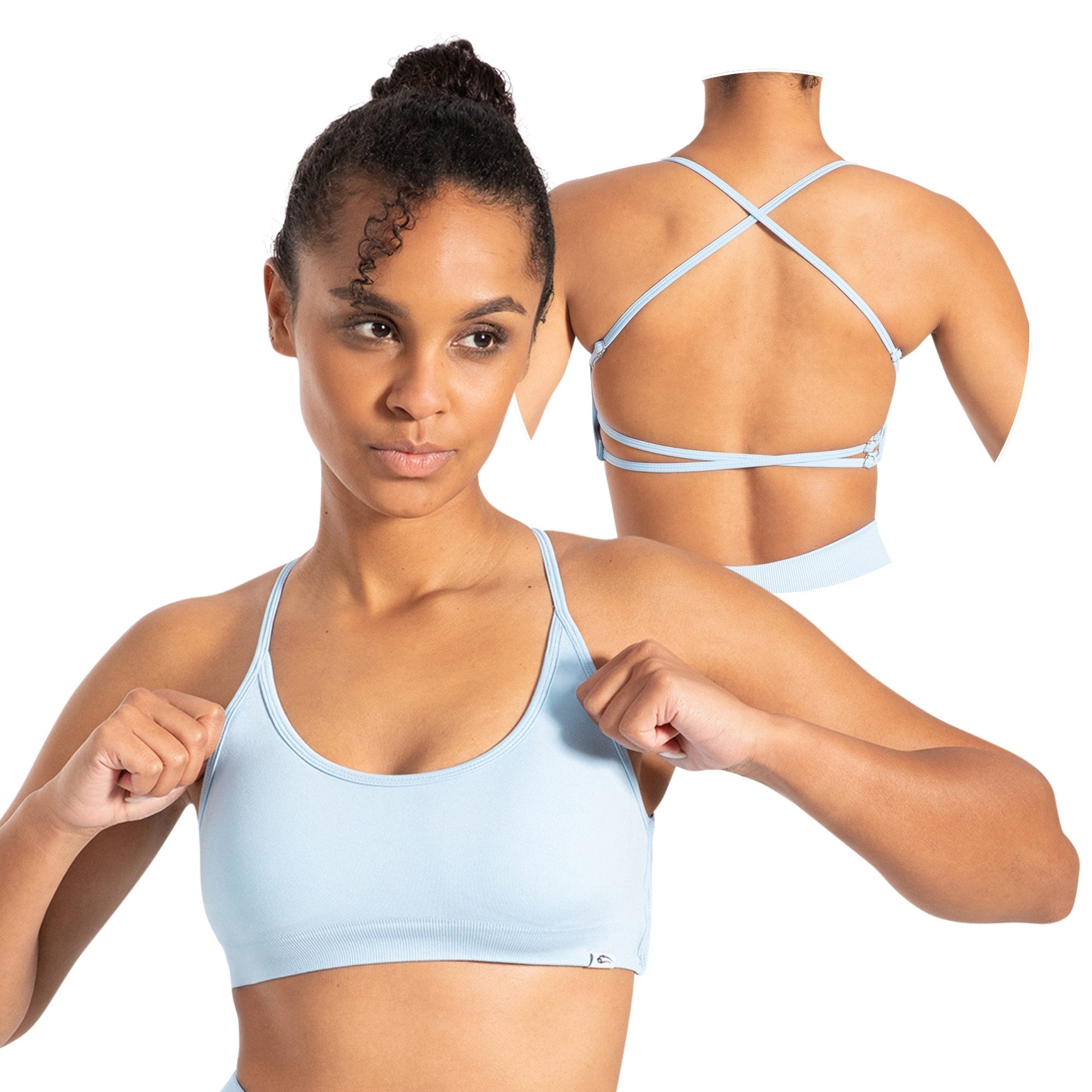 Sport-BH Sena, Shaped Fit Top, offener Rücken, überkreuzte Träger