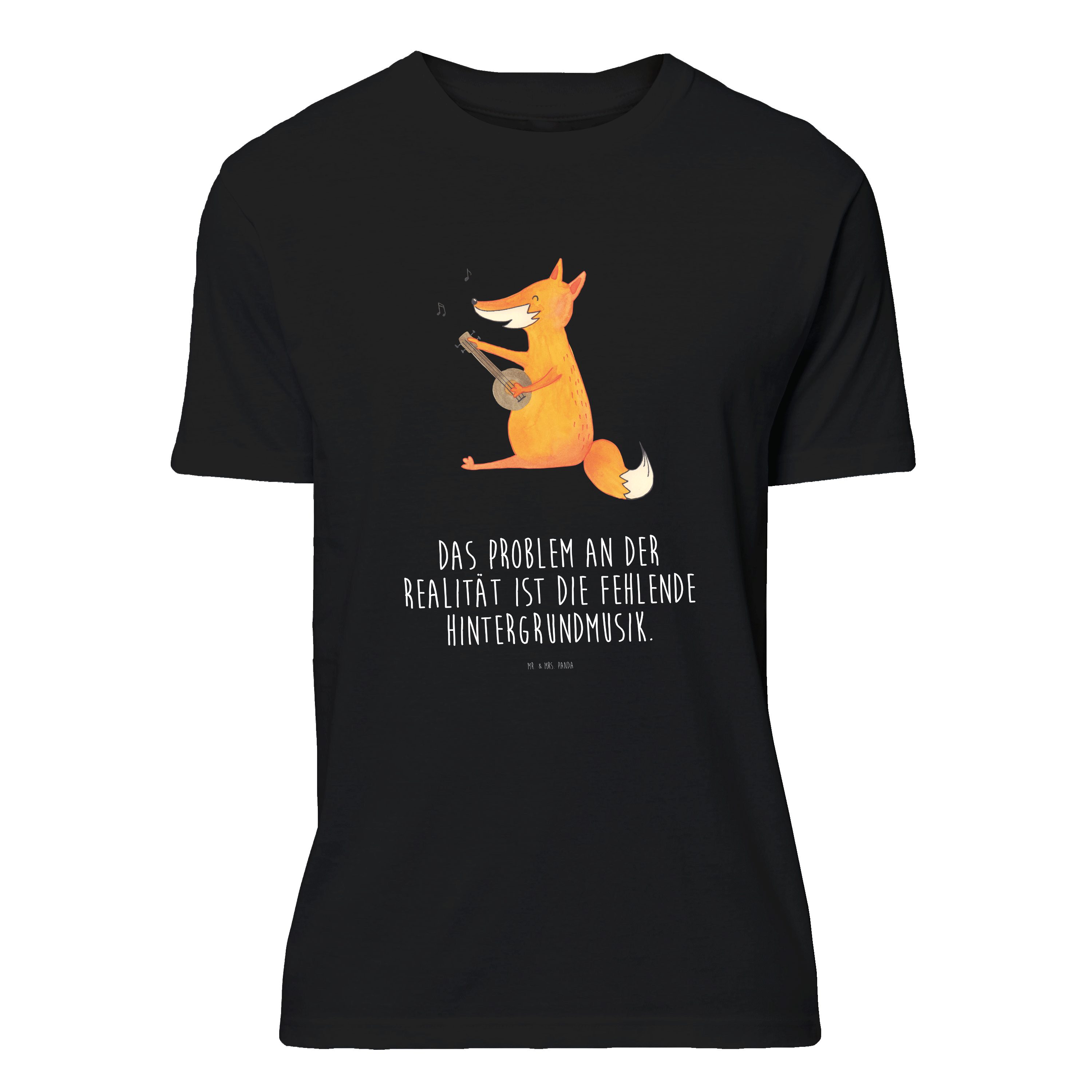 Mr. & Mrs. Panda T-Shirt Fuchs Gitarre, Größe S T-Shirt, Schwarz, Sänger, F günstig online kaufen