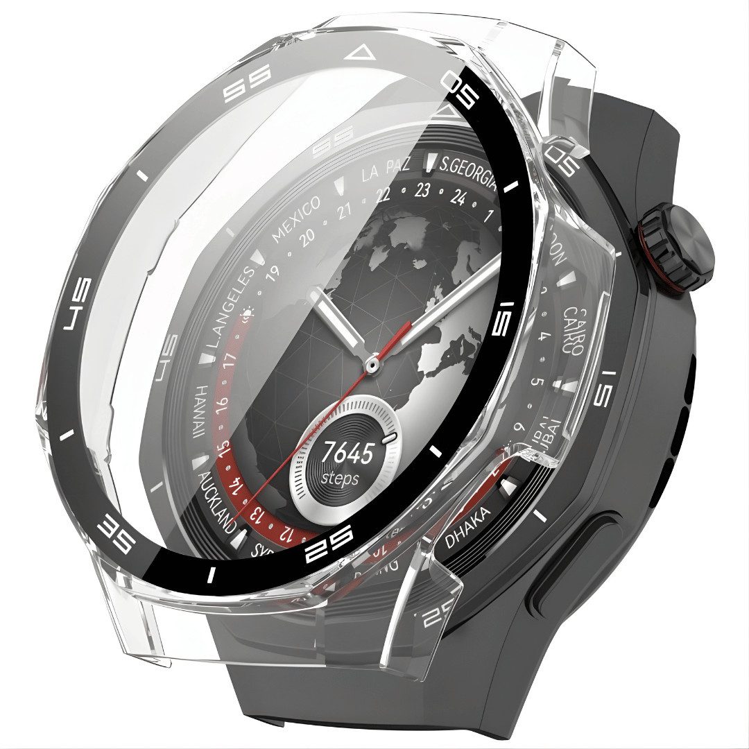 SmartUP Smartwatch-Hülle für Huawei Watch GT5 Pro 46mm Schutzglas Panzerfolie Display Case 9H 1,43, kompletter Rundumschutz