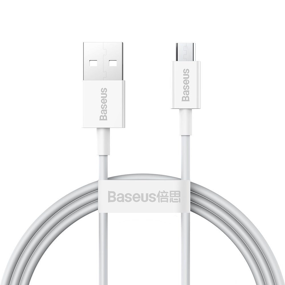 Baseus Superior Kabel USB - Micro USB zum Schnellladen 2A 1m weiß USB-Kabel