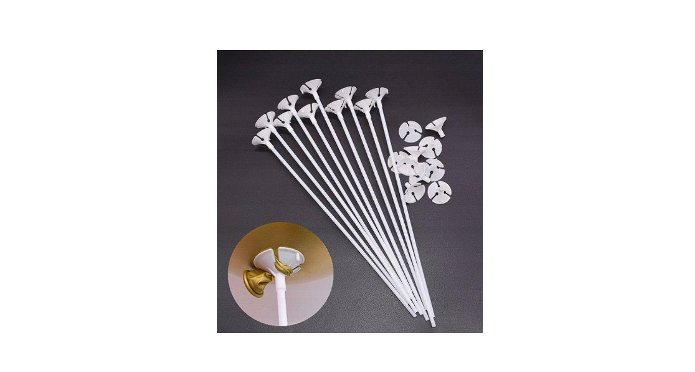 Festivalartikel Aufblasbares Partyzubehör Set mit 10 Aufblasartikelstäben mit Körben, Verschiedene Farben, 40 cm