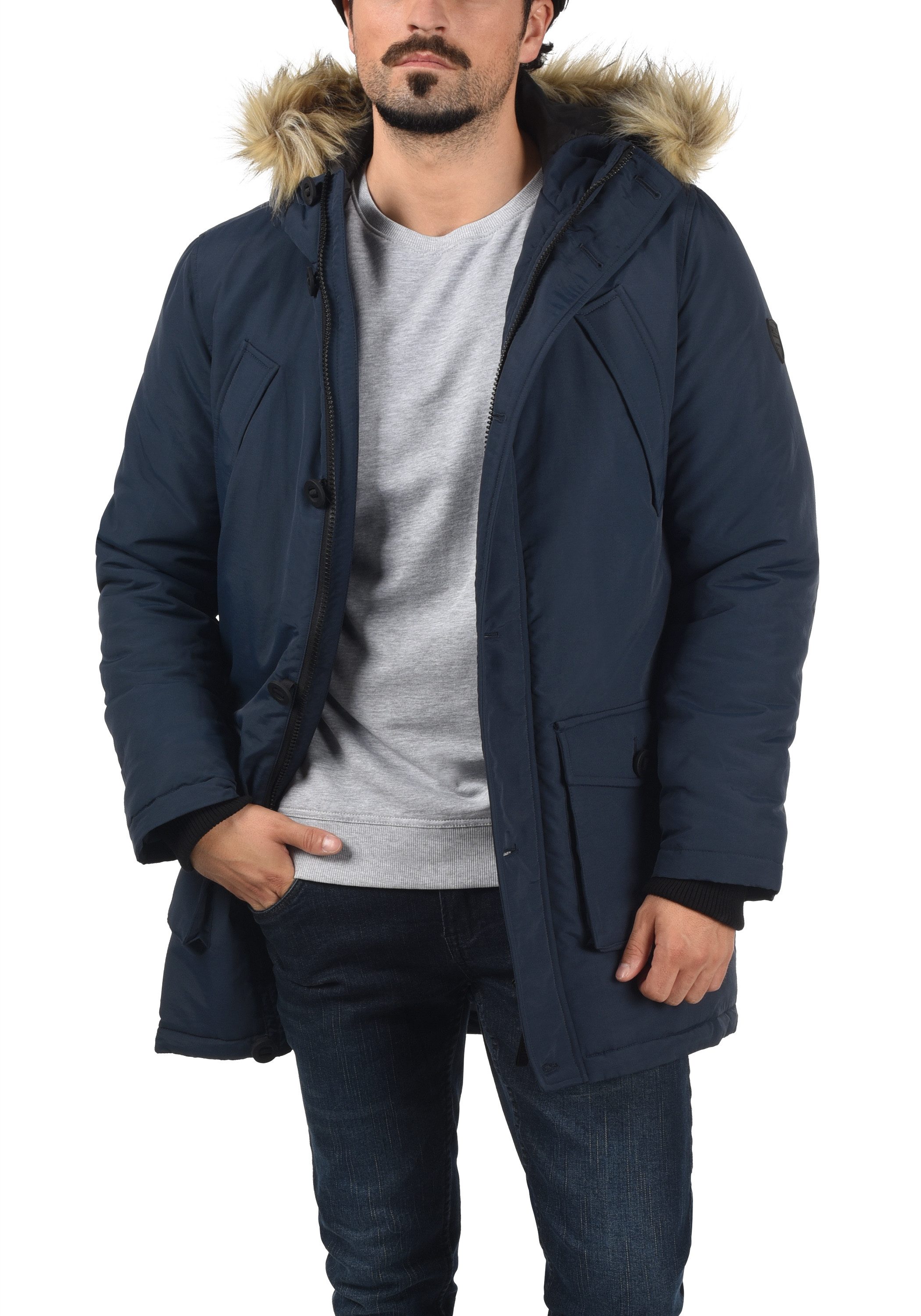 !Solid Parka SDFrigo Winterjacke Kapuze mit abnehmbarem Kunstfell