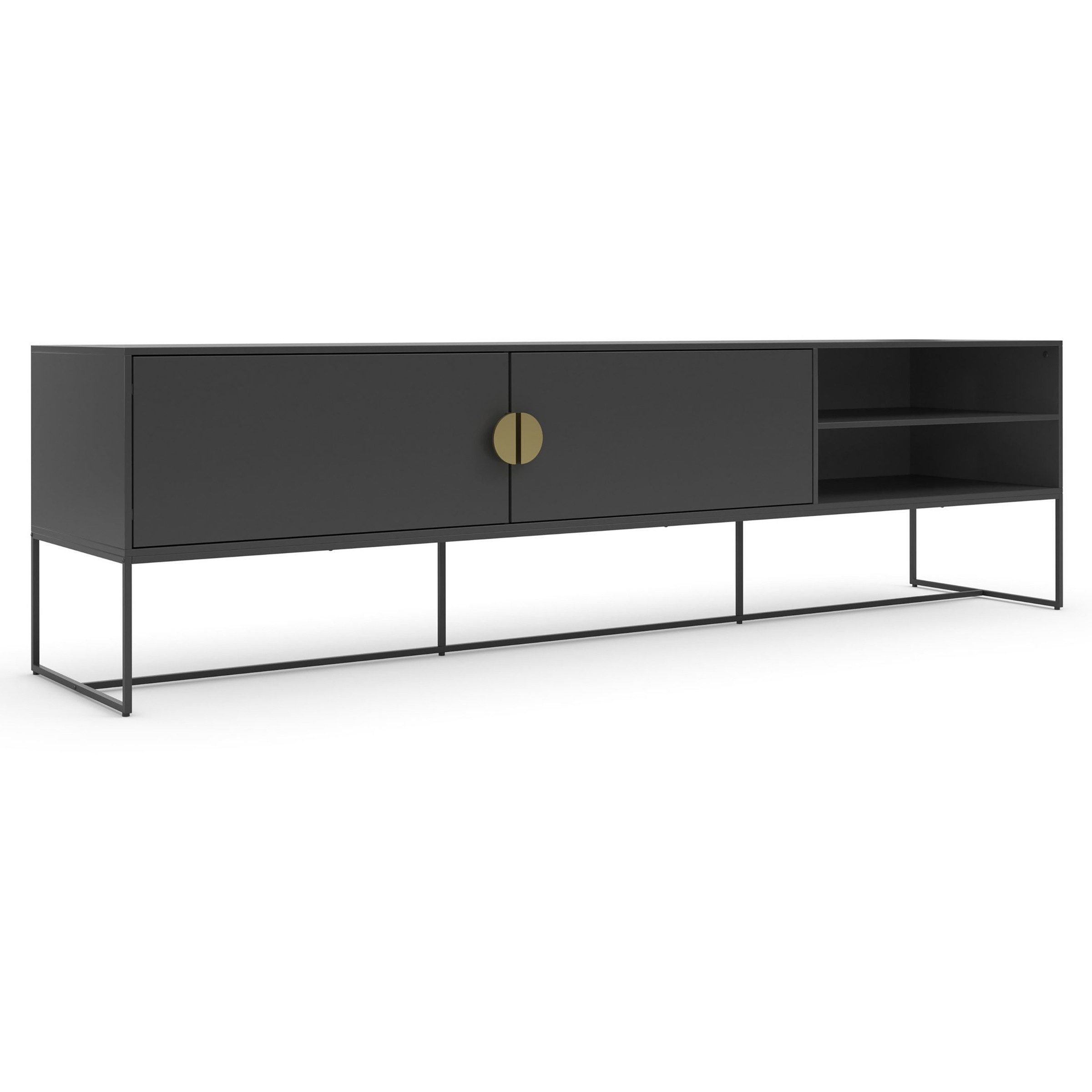 freiraum Lowboard Asia, in Anthrazit - 180x50x40cm (BxHxT)
