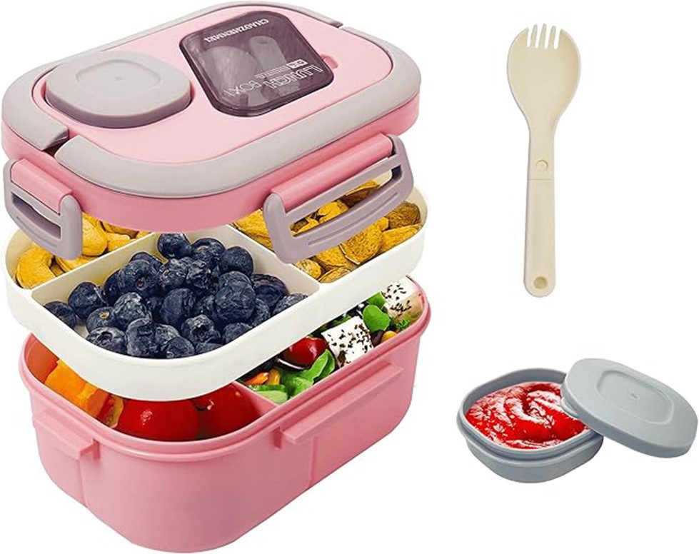 Lunchbox für Kinder und Erwachsene Brotdose mit Fächern,Lunch-Behälter