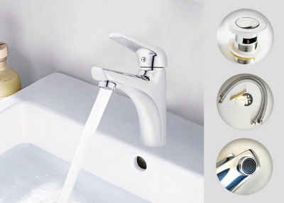 Faizee Möbel Badarmatur »Badarmaturen AQUA Waschtisch Waschbecken Badezimmer Wasserhahn Einhebelmischer Chrome«