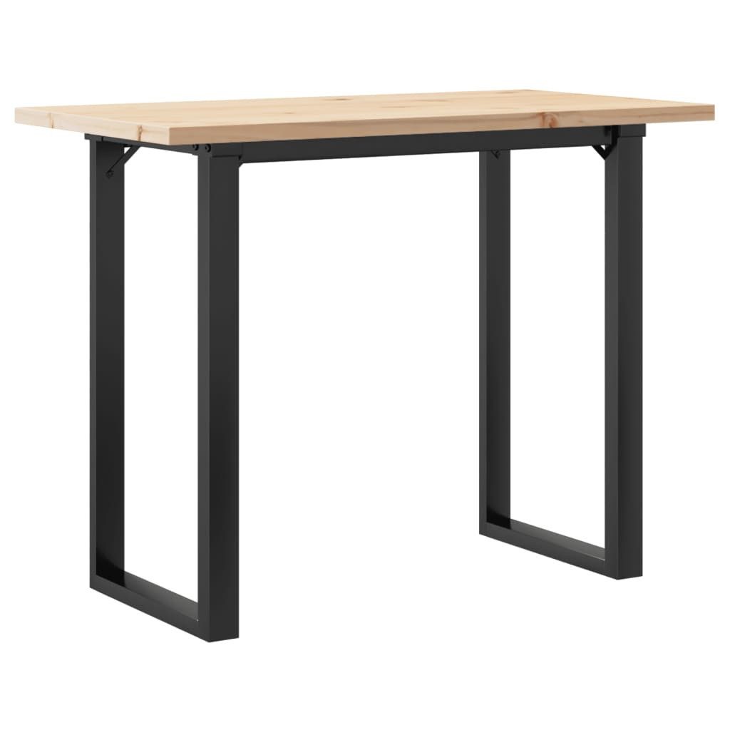 vidaXL Esstisch Esstisch O-Gestell 100x50x75,5 cm Massivholz Kiefer & Stahl (1-St)