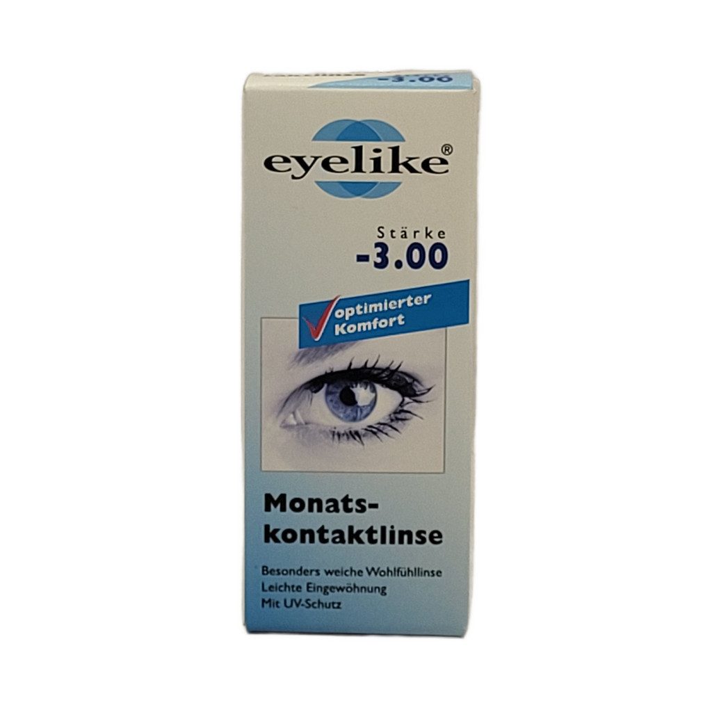 Monatslinsen Eyelike Monatskontaktlinse Stärke -3,0 1er Pack