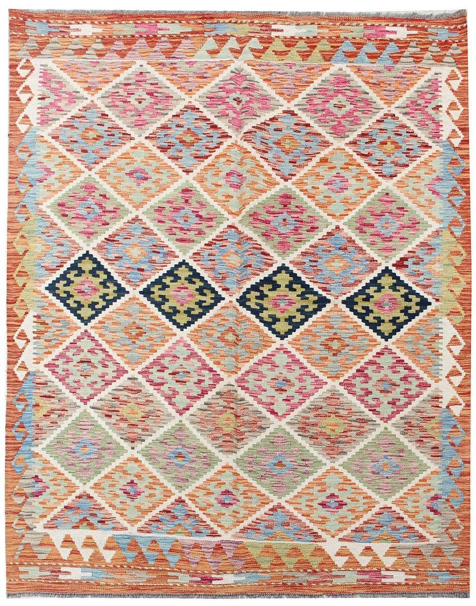 Orientteppich Kelim Afghan 159x202 Handgewebter Orientteppich, Nain Trading, rechteckig, Höhe: 3 mm