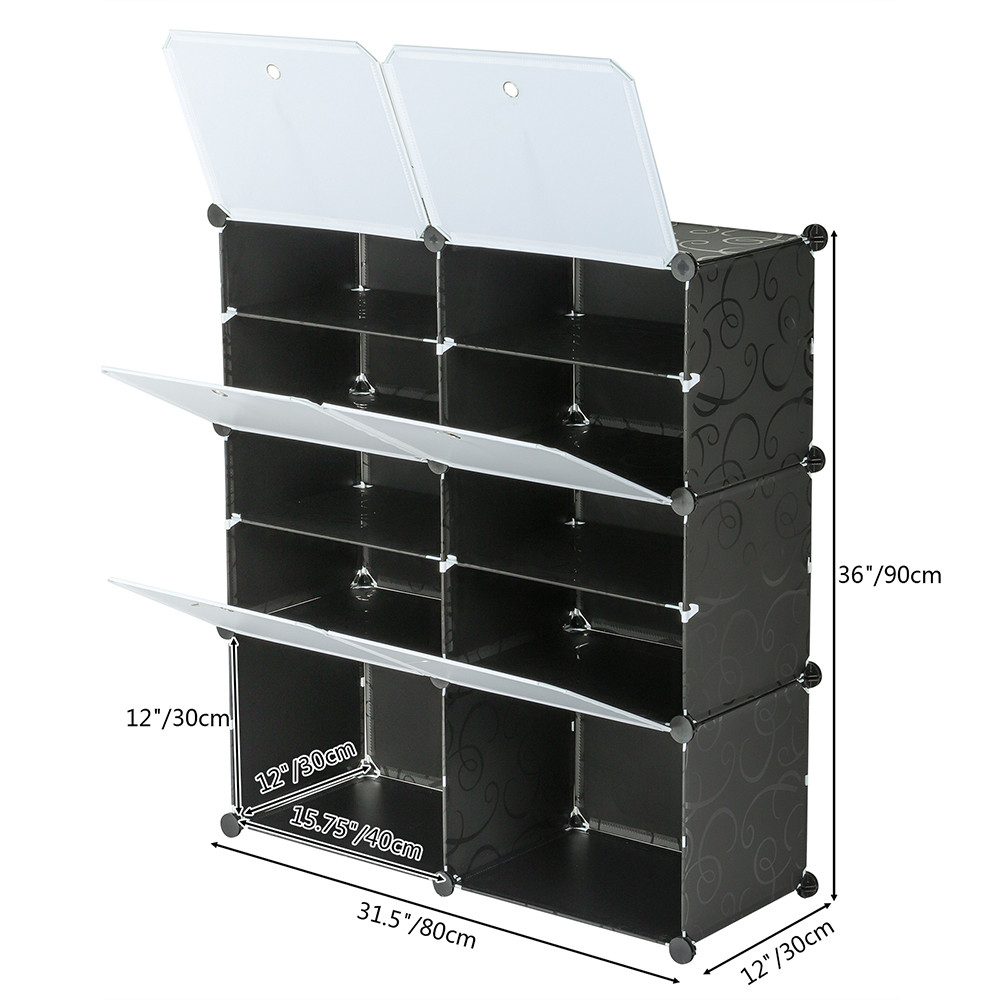 VINGLI Schuhschrank, Modulares Schuhregal mit Würfeldesign, günstig online kaufen