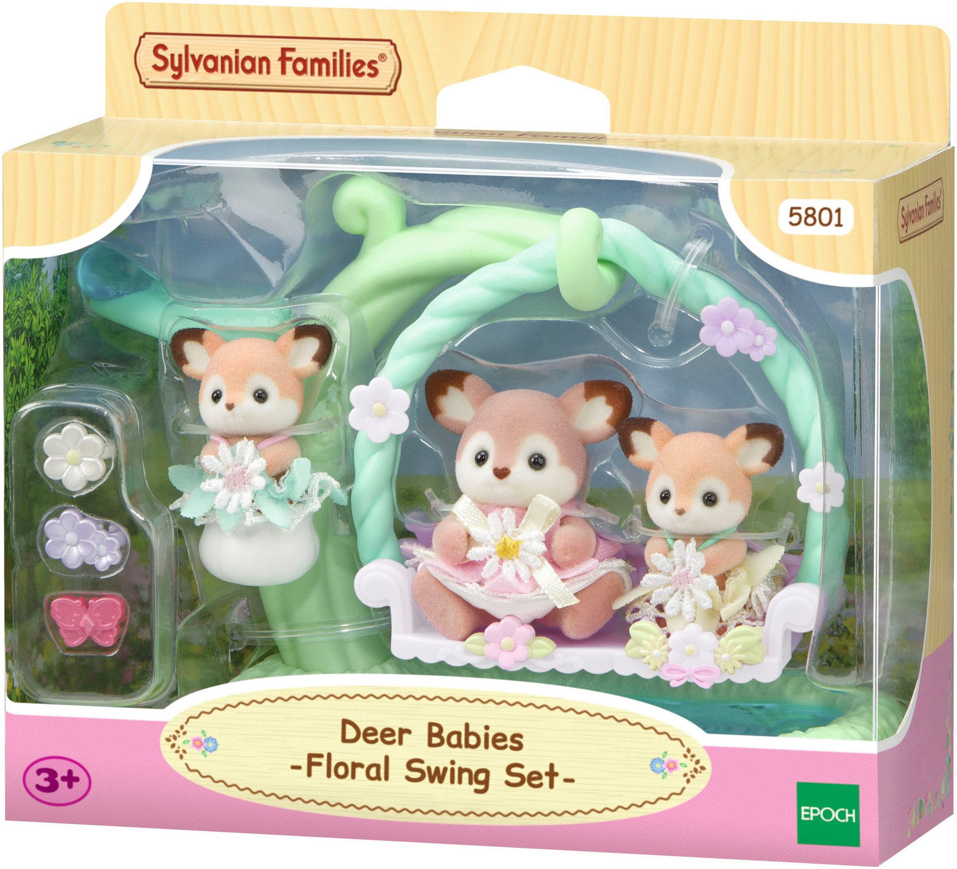 Sylvanian Families Spielfigur Reh Babys mit Blumenschaukel Spielset (5801) günstig online kaufen