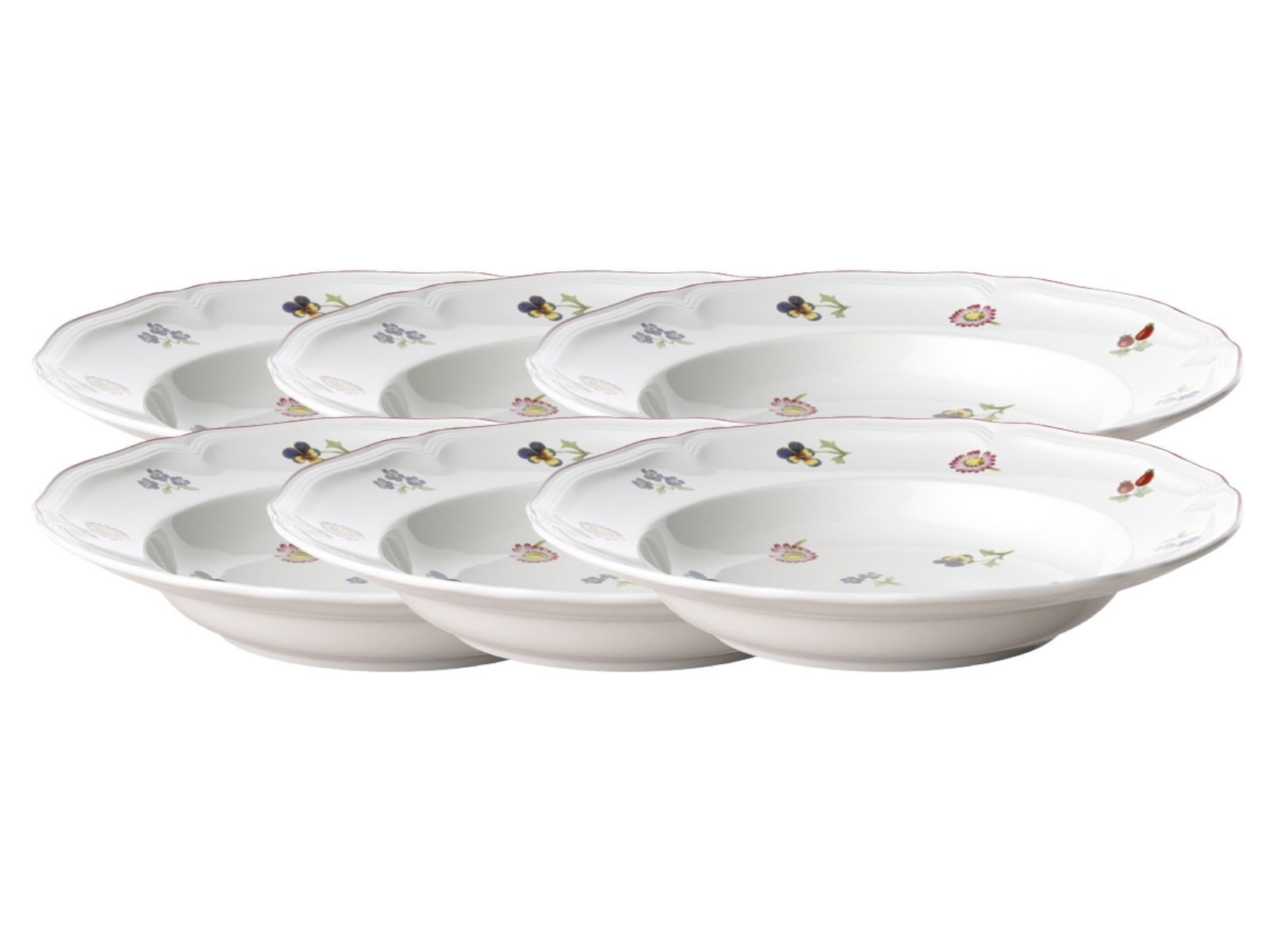 Villeroy & Boch Suppenteller Petite Fleur Suppenteller 23cm Set6