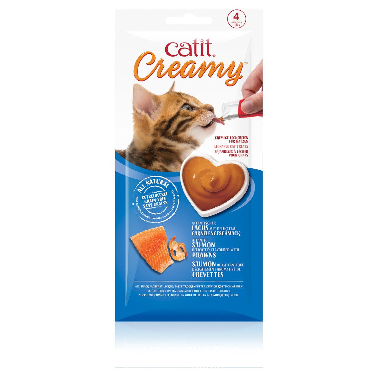 Catit Creamy Lachs & Garnelen 4er-Pack