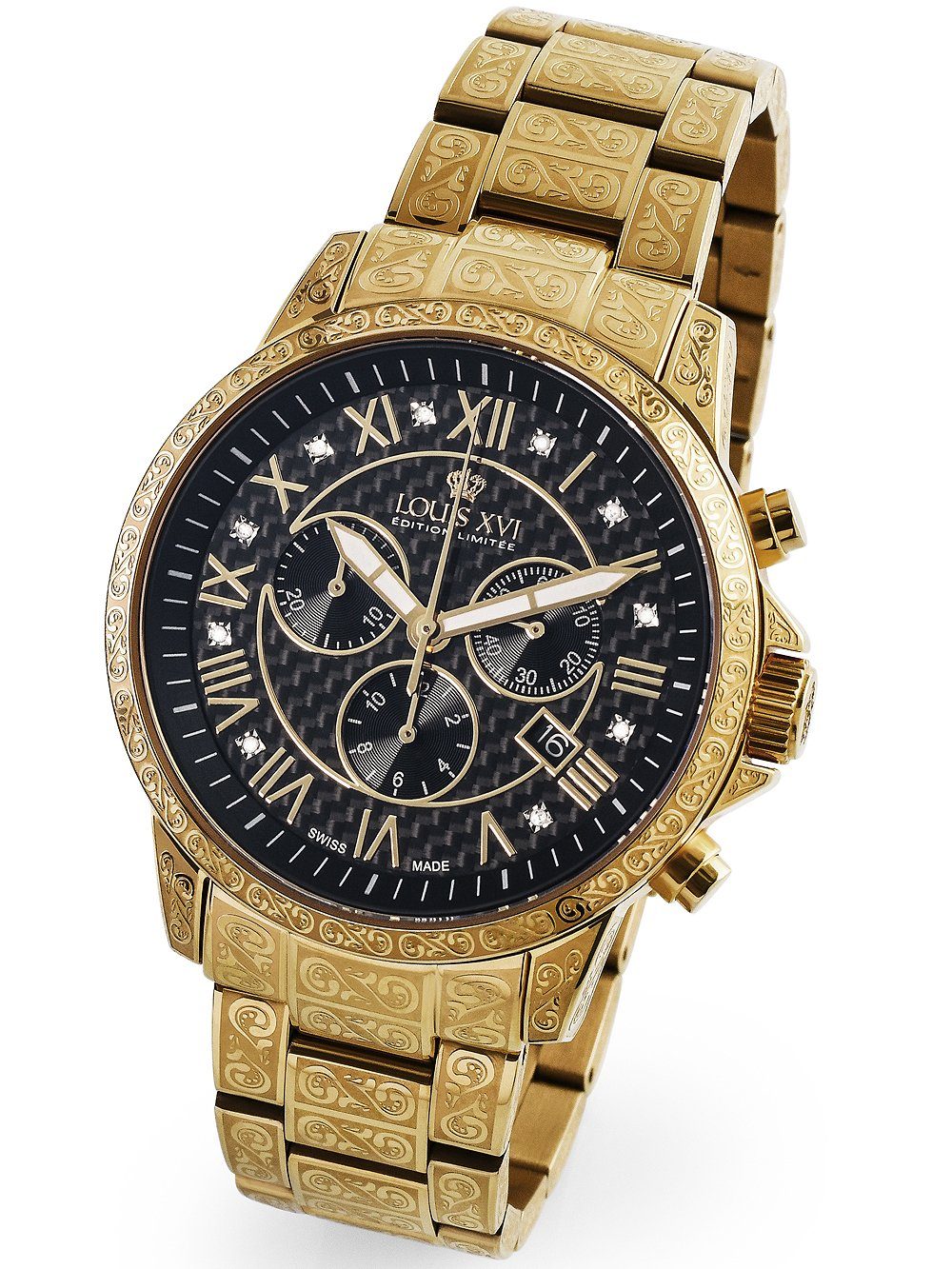 LOUIS XVI Quarzuhr Louis XVI LXVI1018 Palais Royale Chronograph Herrenuhr 43mm 5ATM Louis XVI LXVI1018 Palais Royale Chronograph Herrenuhr 43mm 5ATM