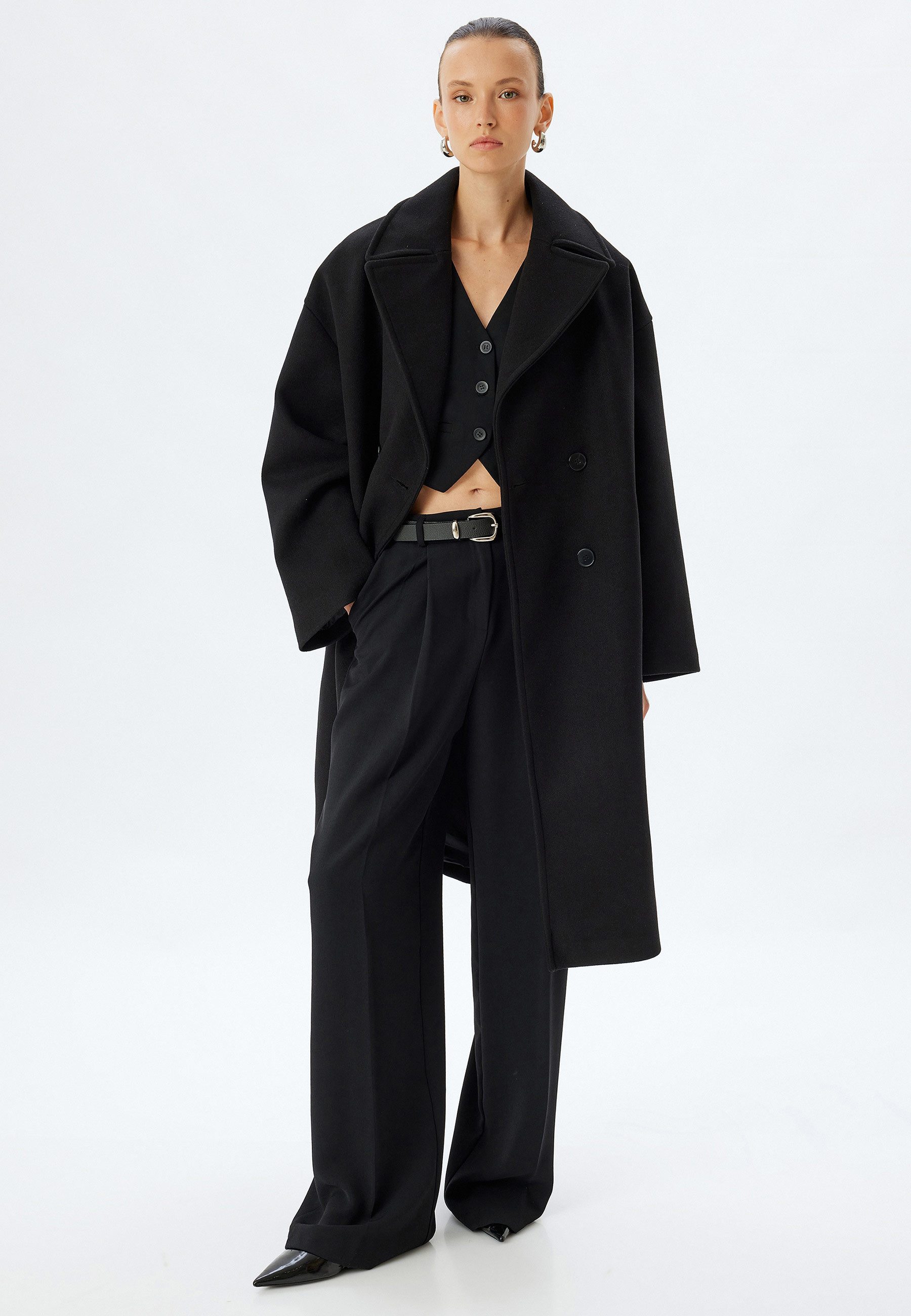 Langmantel Oversize Jacket Kragen