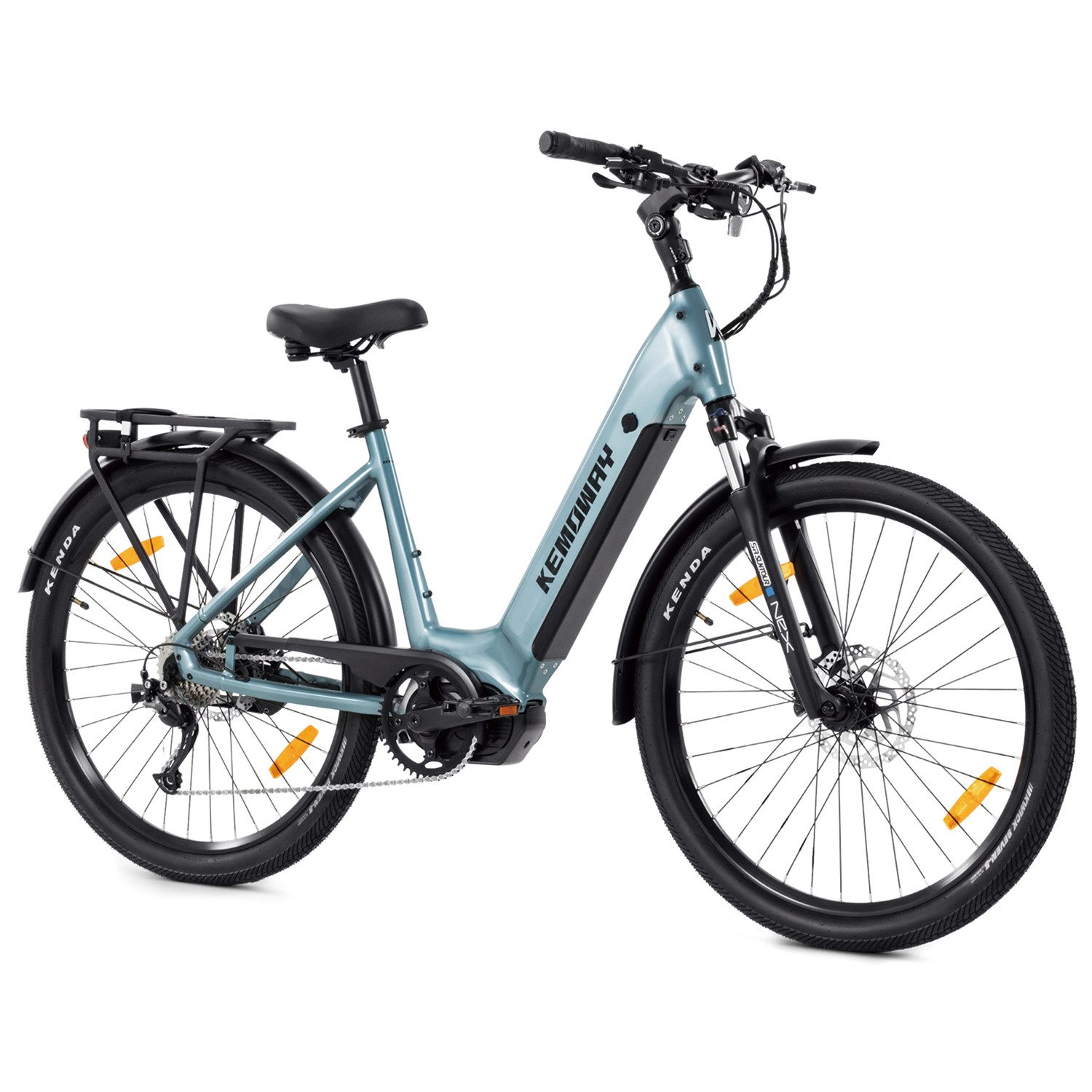 KEMOWAY E-Bike Cityrad 27,5 Zoll City E-Bike 250W Mittelmotor 48V 720Wh Akku, K5, 9 Gang, Nabenschaltung, Mittelmotor, 720 Wh