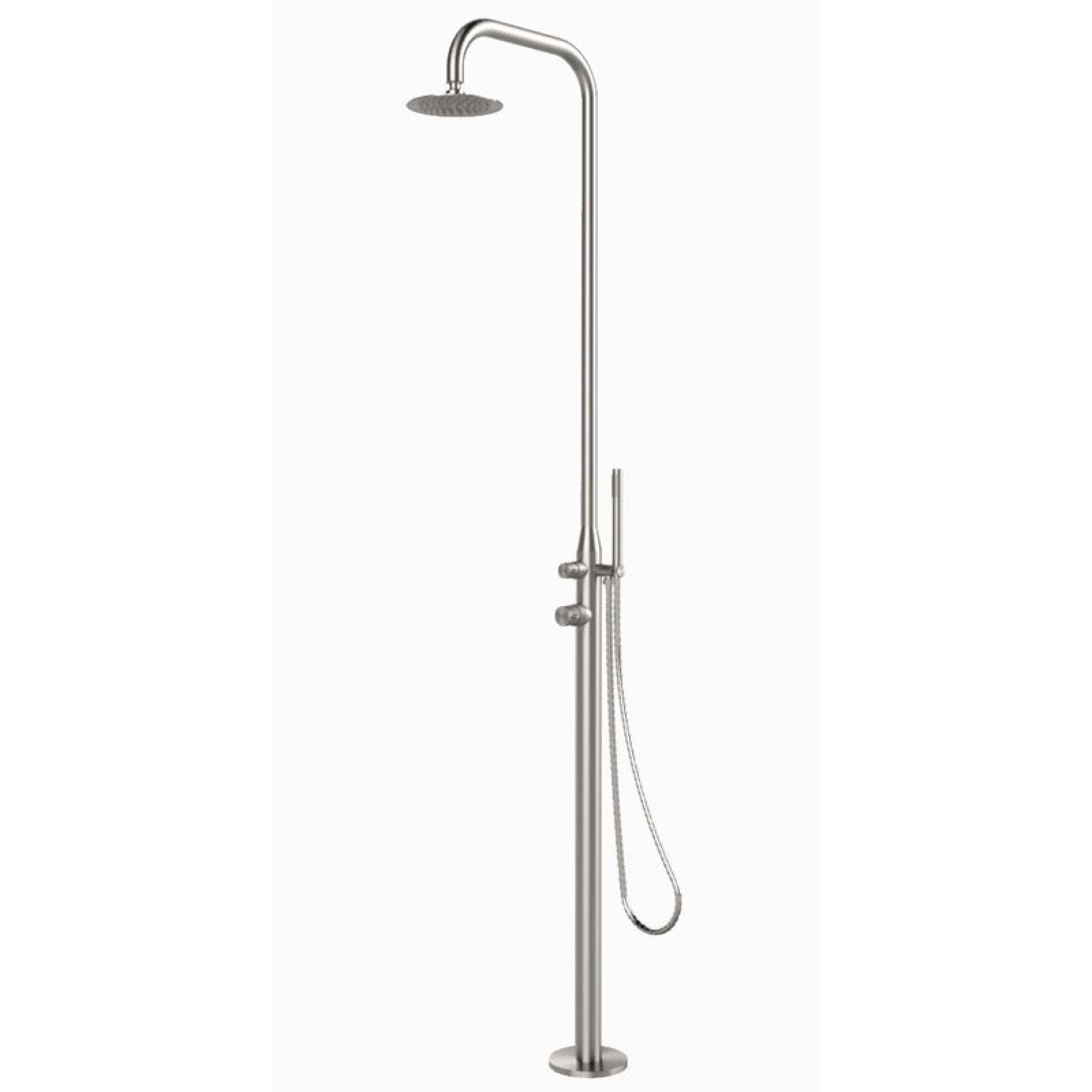 Eichenwald Gartendusche Eichenwald Ideal Außendusche Juist Edelstahl V2A/schwarz 706599