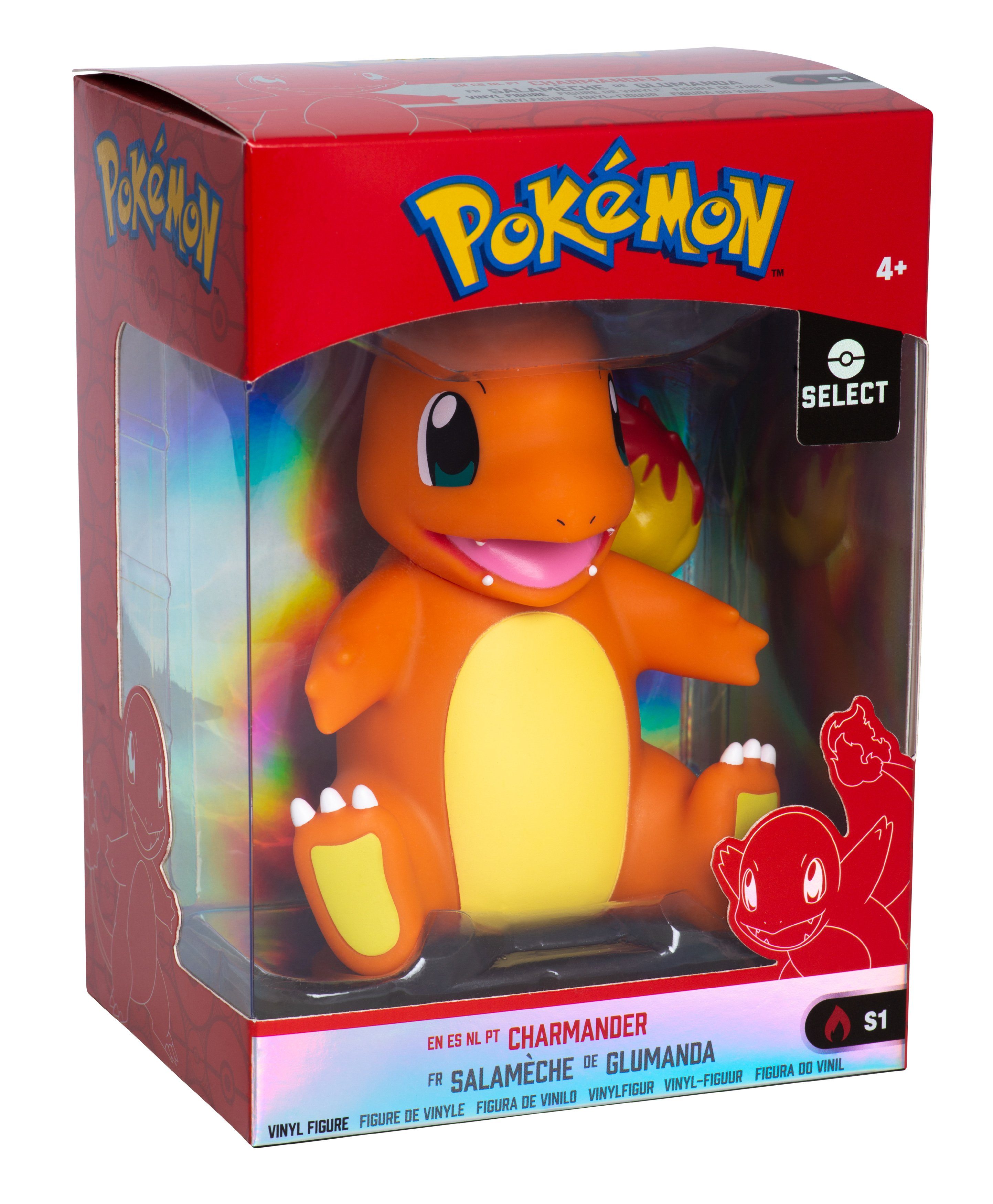 Jazwares Merchandise-Figur Pokémon - Glumanda - Vinyl Figur 10 cm, (1-tlg), aus Vinyl