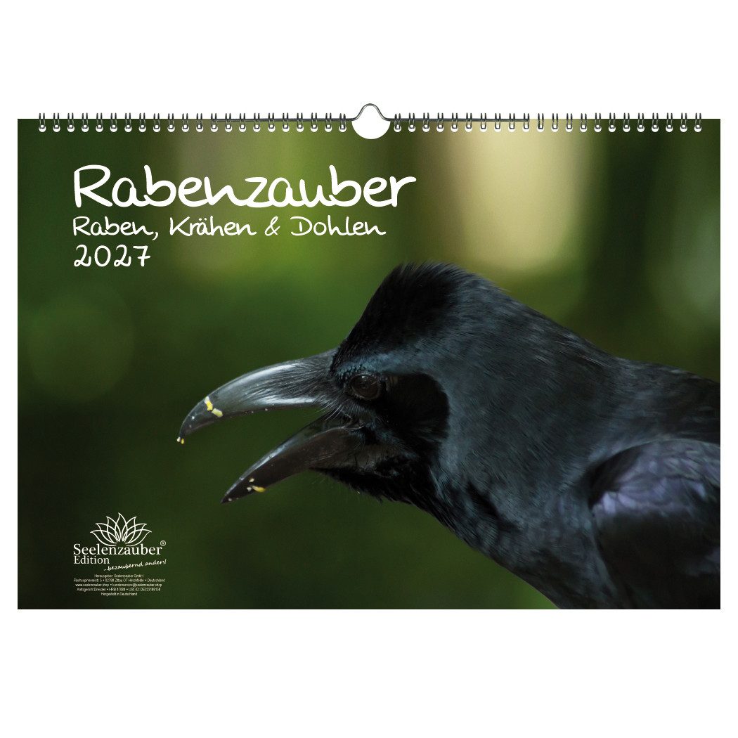 Seelenzauber Wandkalender Rabenzauber Raben, Krähen und Dohlen DIN A3 Kalender 2027 Seelenzauber