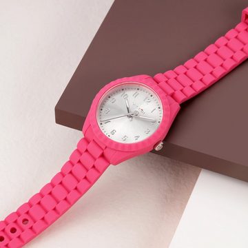 Sector Quarzuhr Sector Damen Armbanduhr Analog, (Analoguhr), Damen Armbanduhr rund, groß (ca. 42mm), Silikonarmband rosa, Fashion