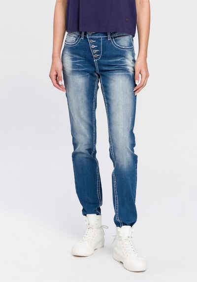 Arizona Slim-fit-Jeans »Heavy Washed - Shaping« Mid Waist