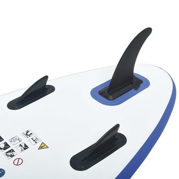 vidaXL Schlauchboot Stand Up Paddle Board SUP Aufblasbar Blau und Weiß