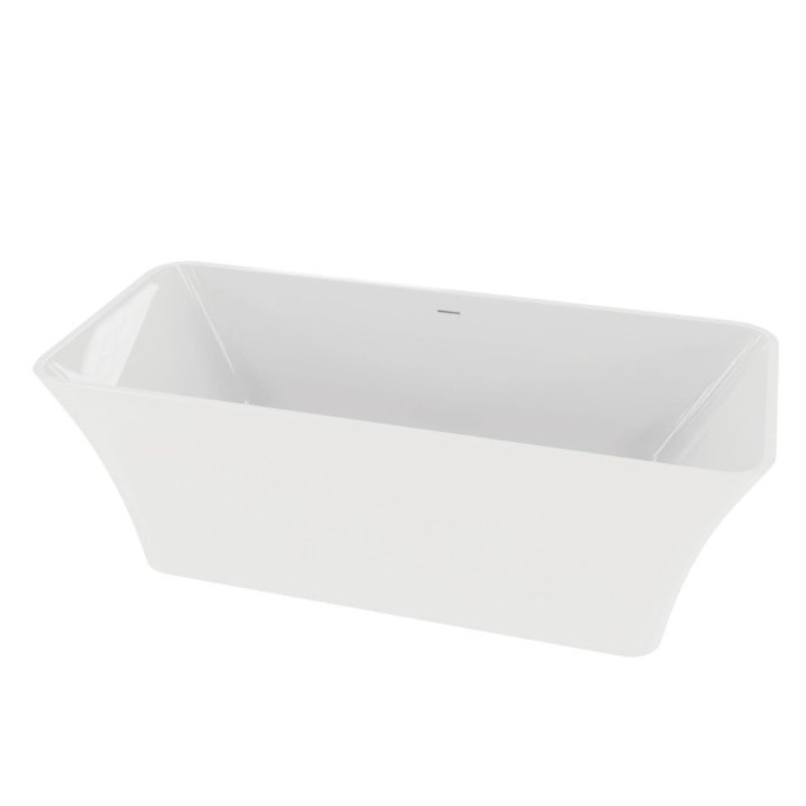 Badewanne Freistehende Badewanne RILASSA, rechteckig (1700×750×580 mm), 275 L, Acrylwanne Sanitäracryl formschön