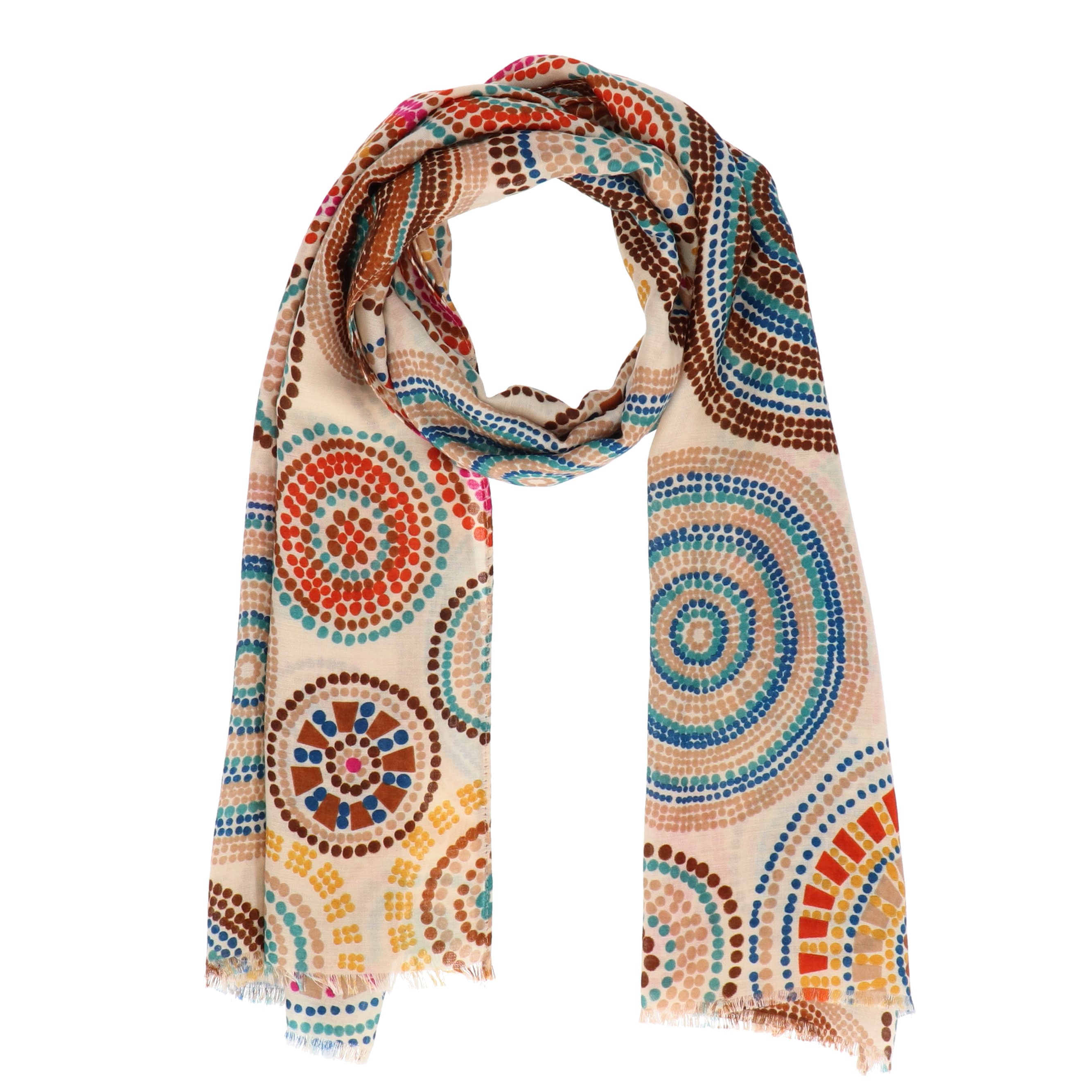 halsüberkopf Accessoires Modeschal Schal Mandala, Viskose-Baumwoll-Mix günstig online kaufen