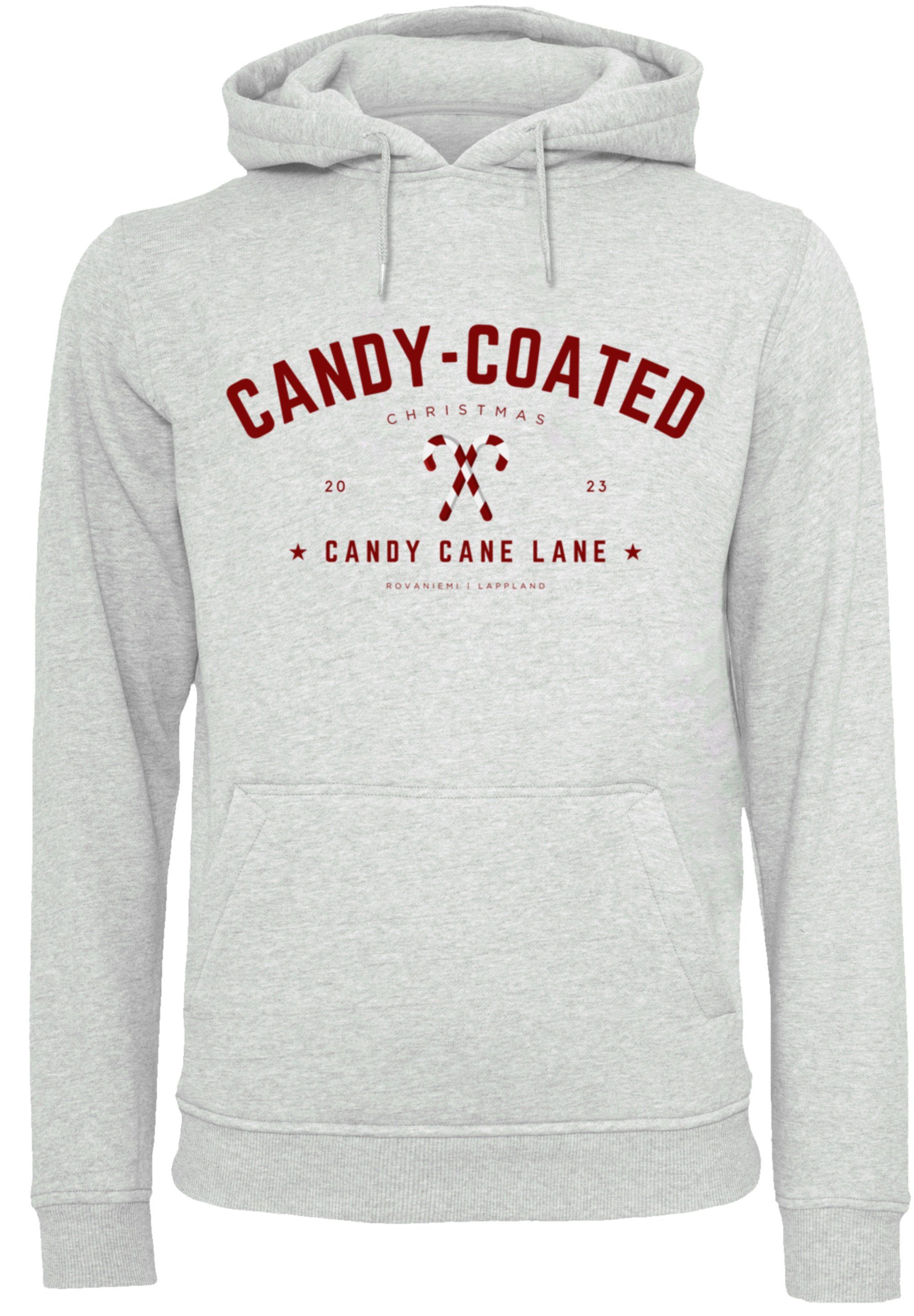 F4NT4STIC Kapuzenpullover Weihnachten Candy Coated Christmas Weihnachten, Geschenk, Logo heather grey